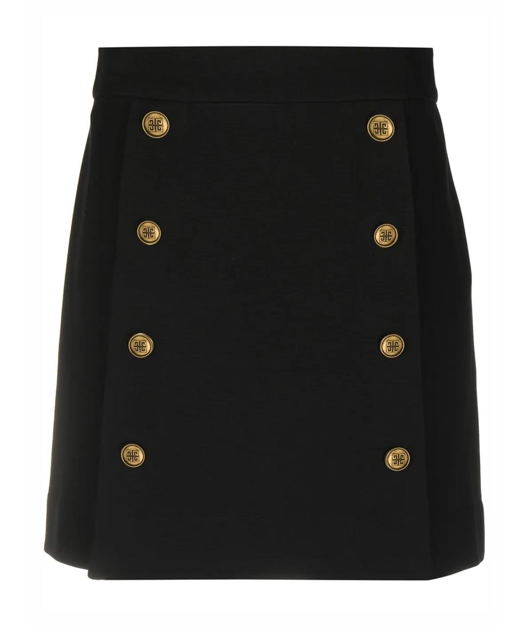 GIVENCHY Черная вискозная юбка мини, фото 1