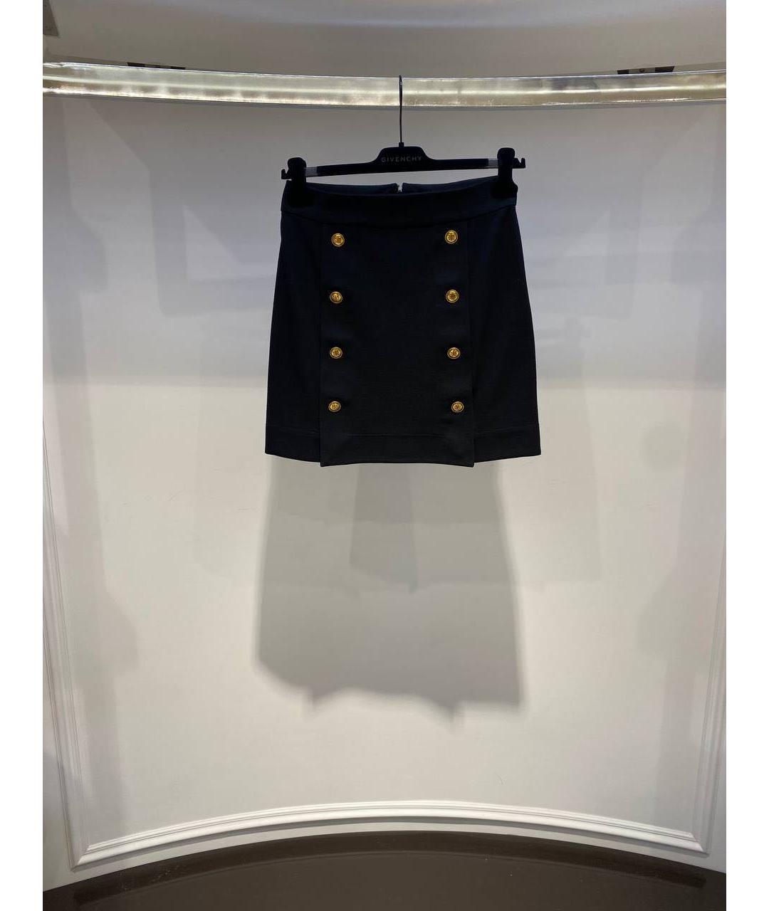 GIVENCHY Черная вискозная юбка мини, фото 3