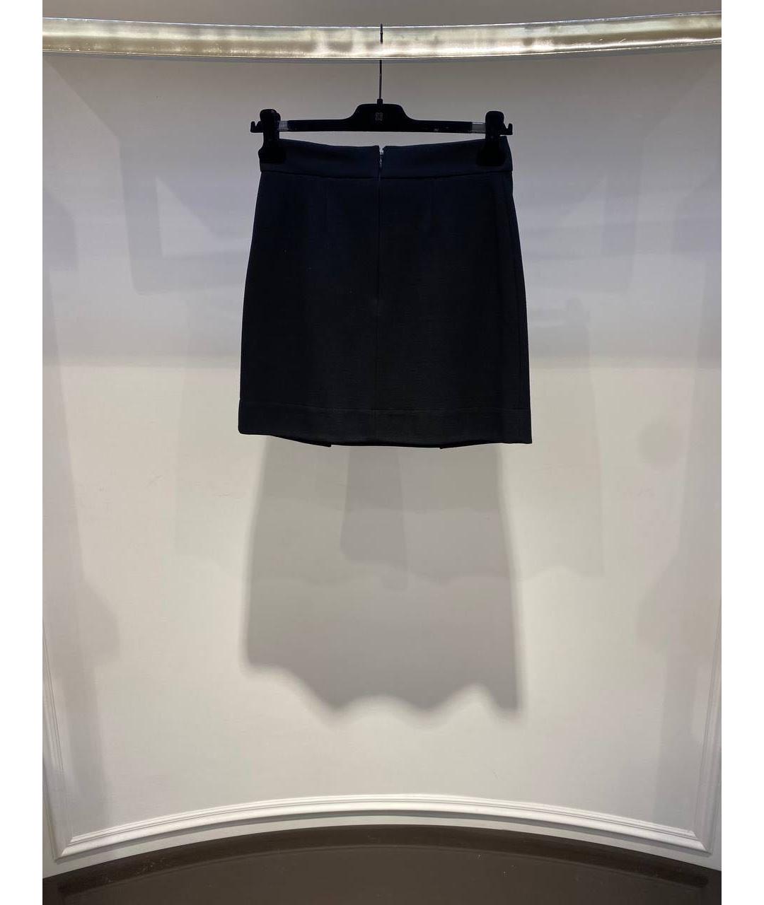 GIVENCHY Черная вискозная юбка мини, фото 2