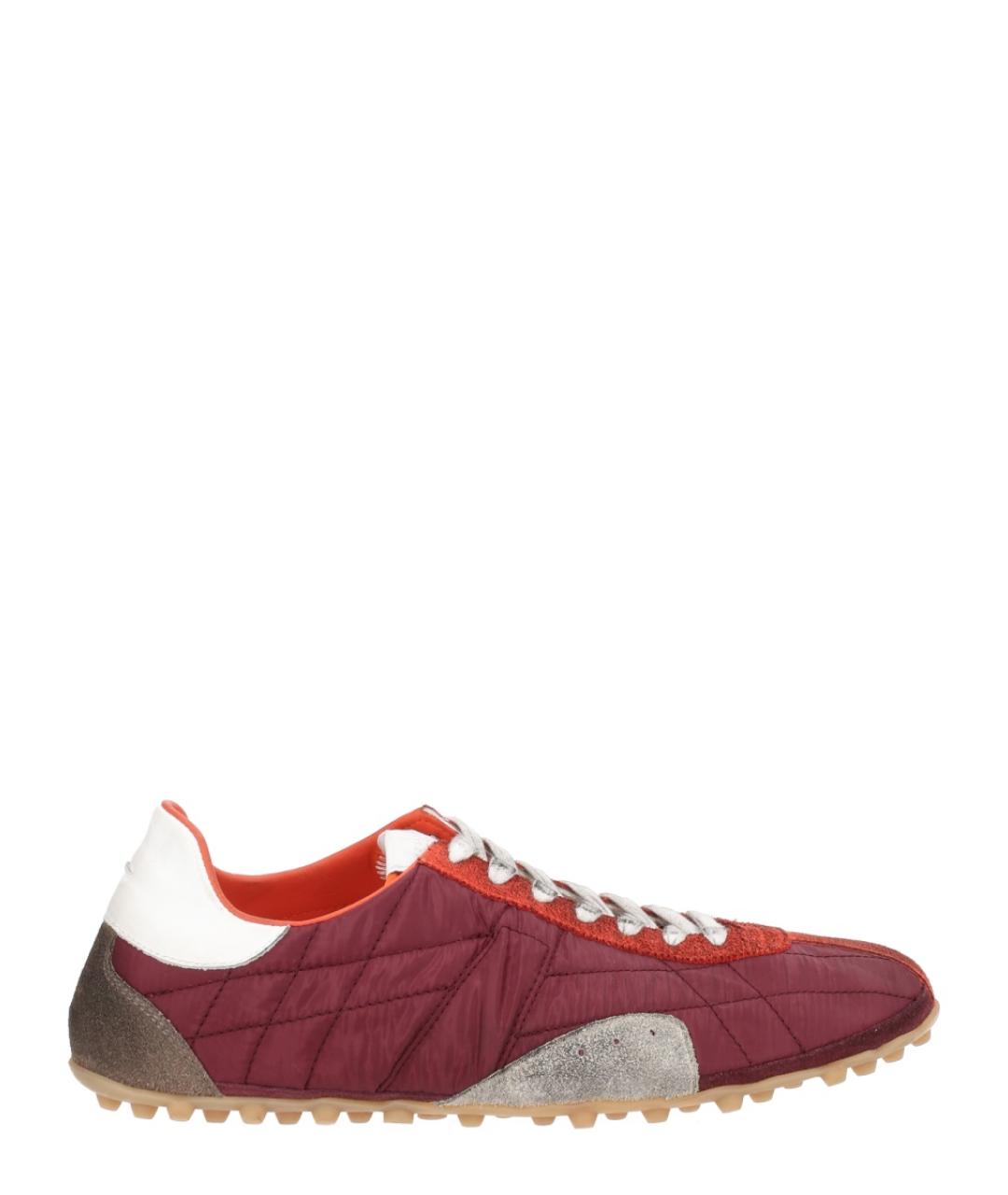 MAISON MARGIELA Бордовые синтетические низкие кроссовки / кеды, фото 1