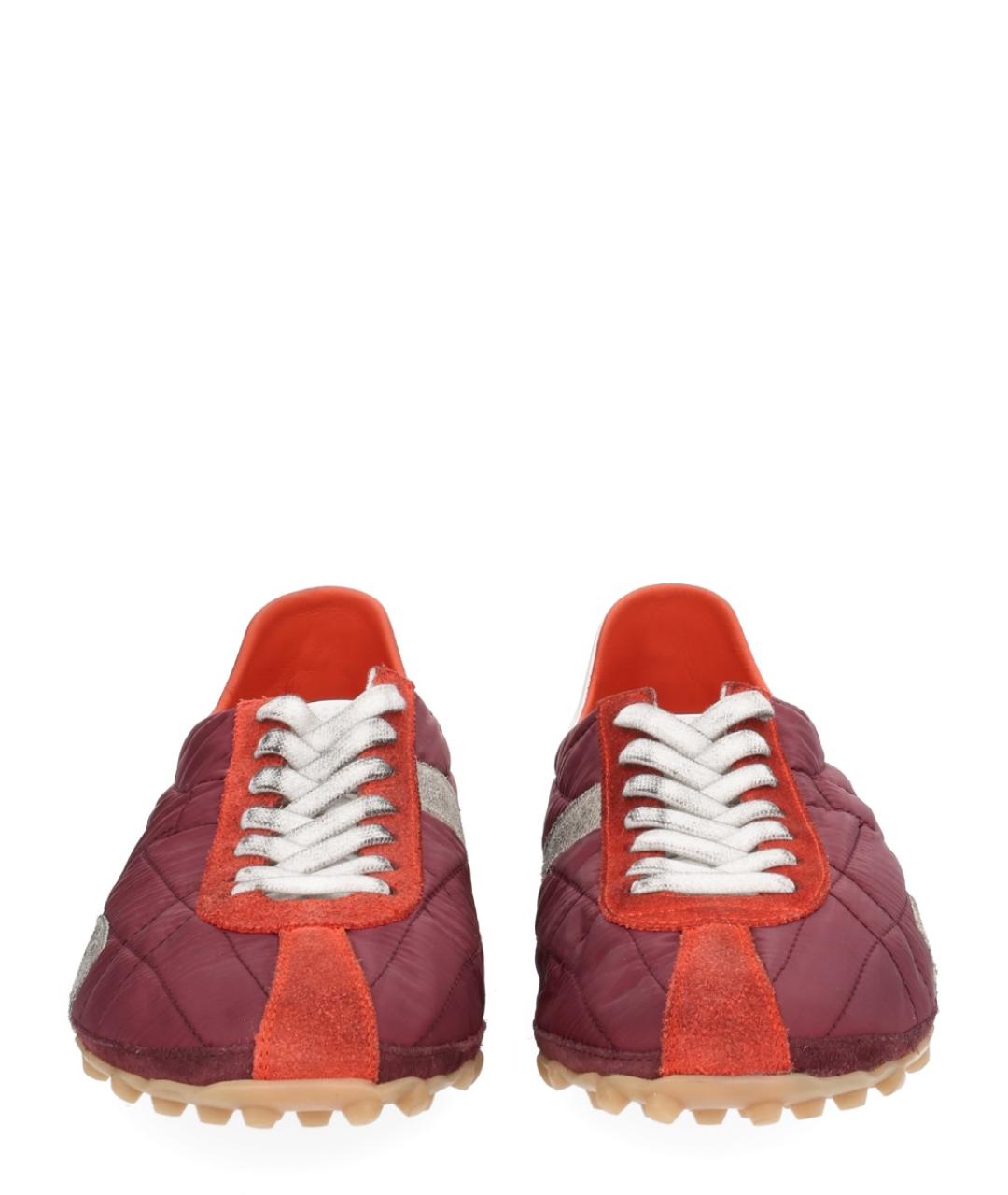 MAISON MARGIELA Бордовые синтетические низкие кроссовки / кеды, фото 2