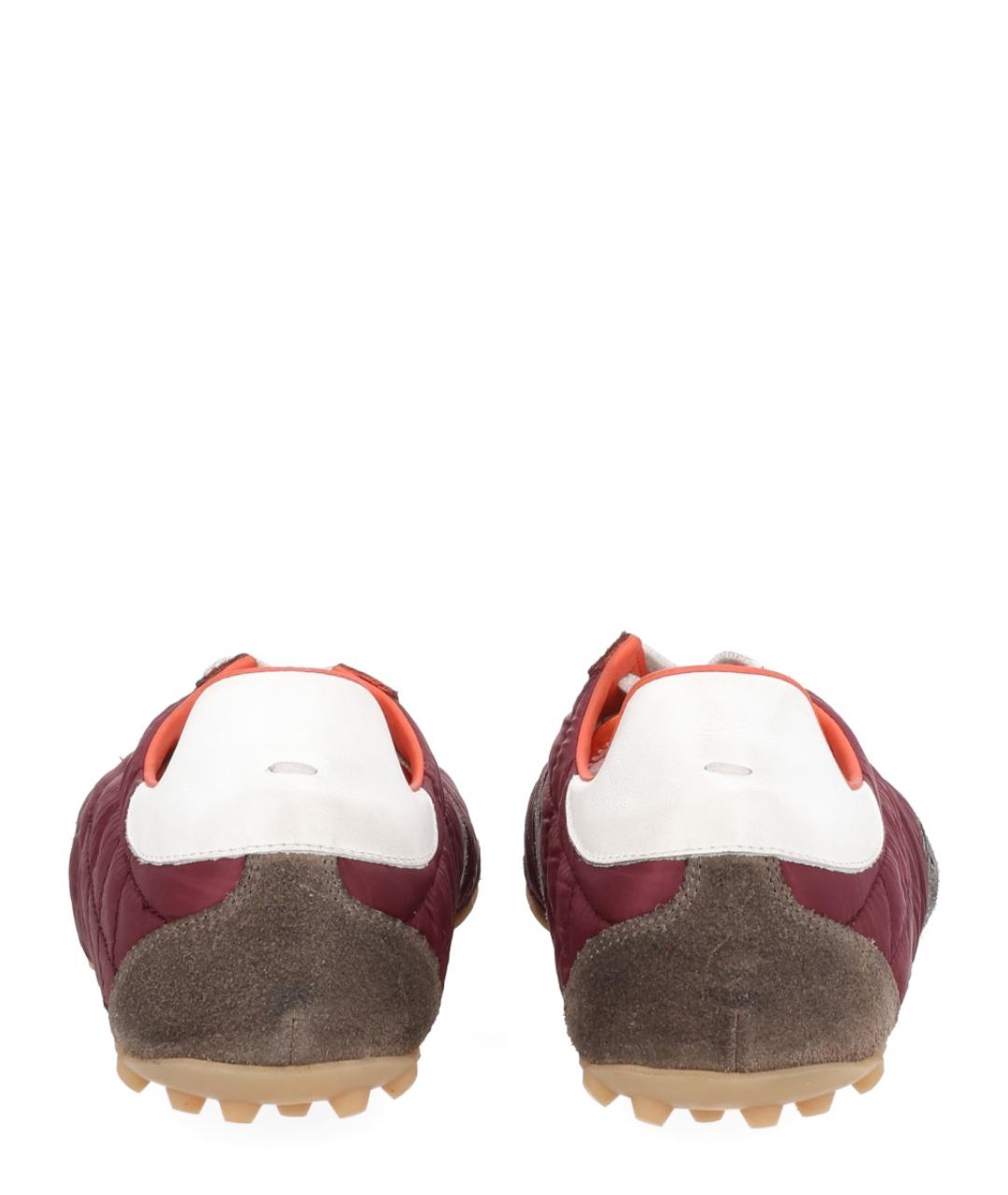 MAISON MARGIELA Бордовые синтетические низкие кроссовки / кеды, фото 3