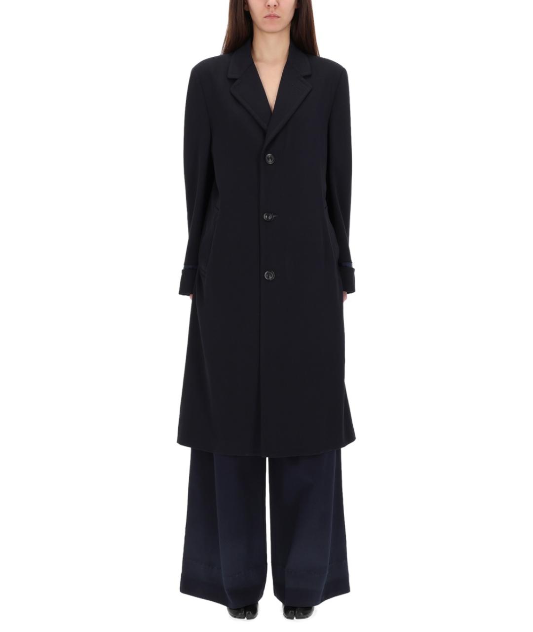 MAISON MARGIELA Синее шерстяное пальто, фото 4