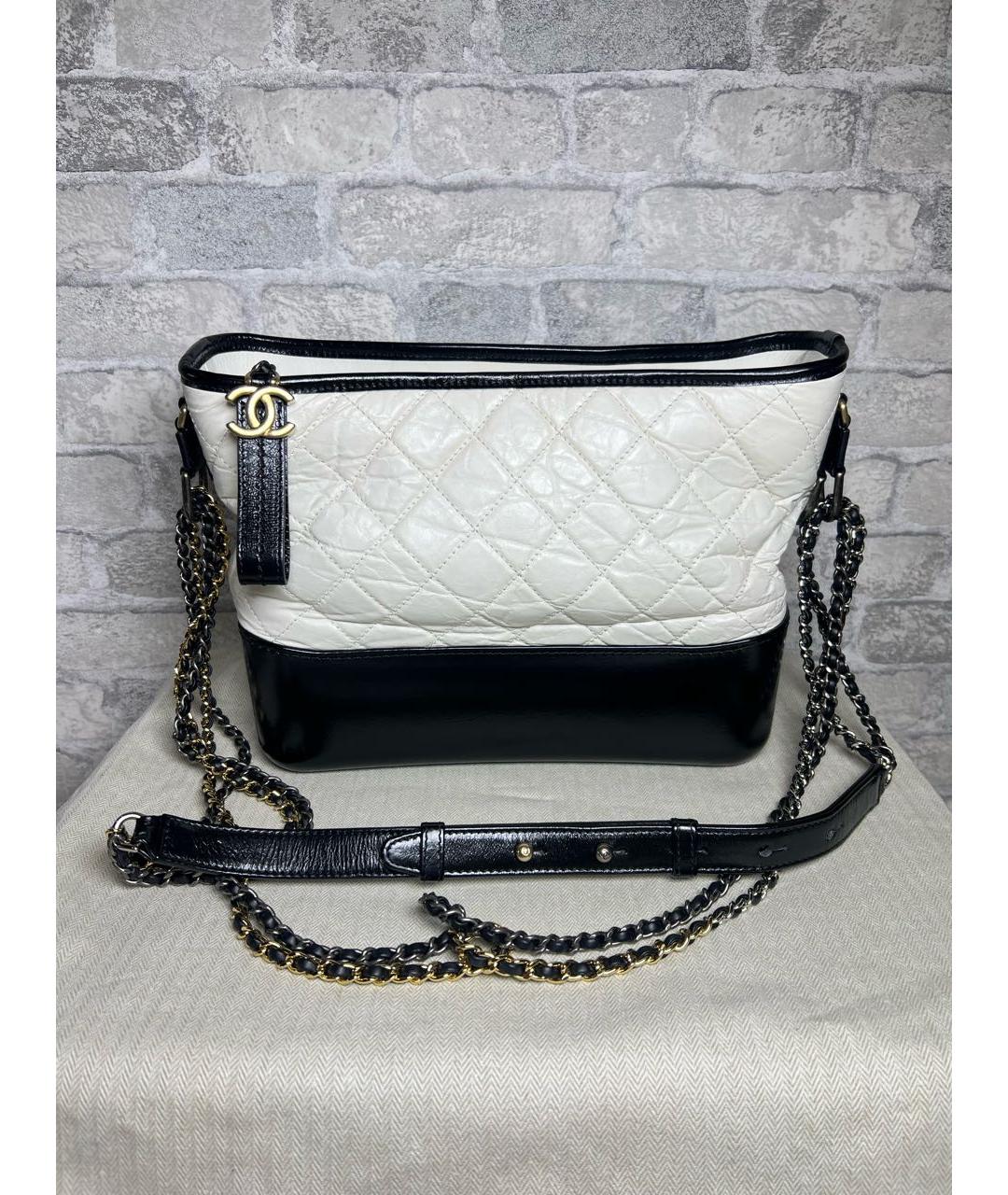 CHANEL Белая кожаная сумка через плечо, фото 9