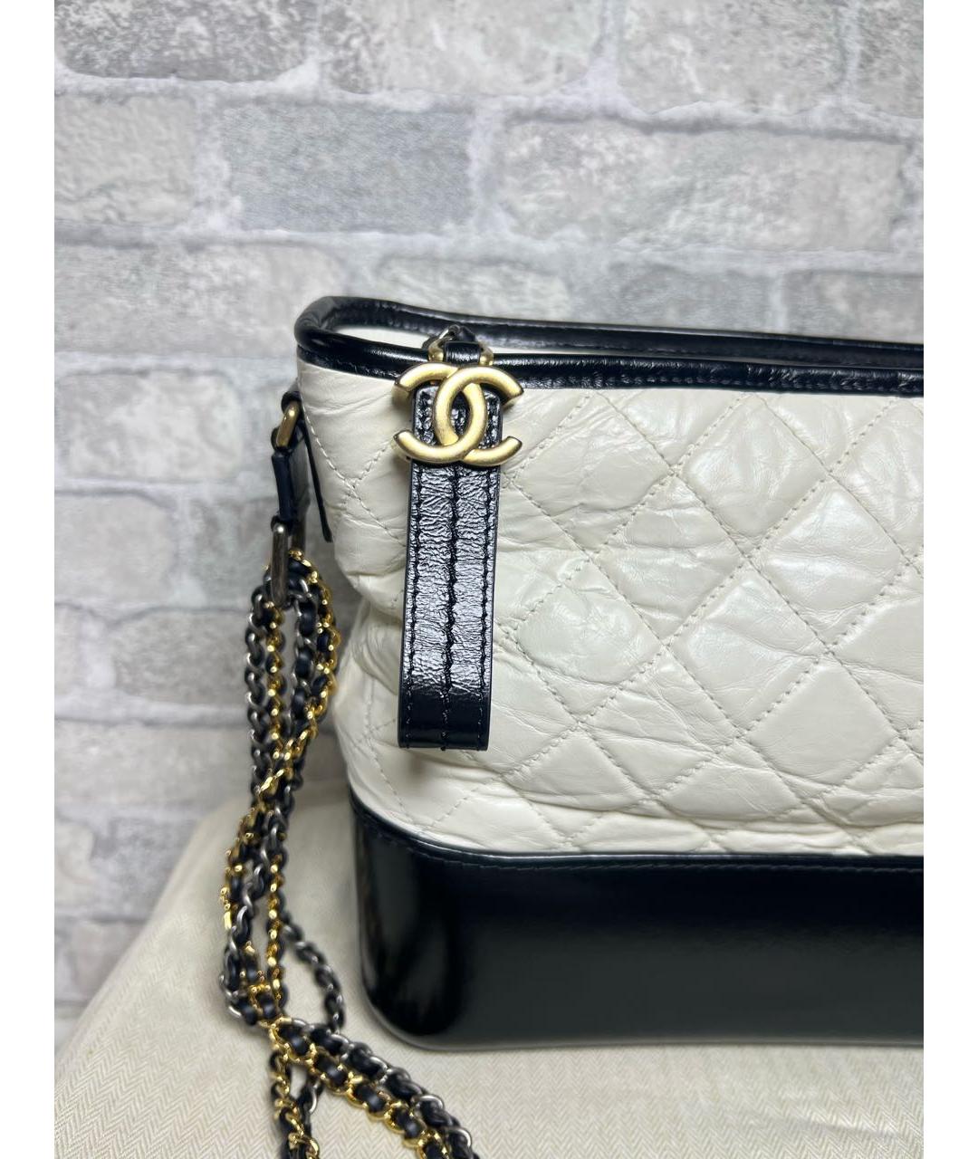 CHANEL Белая кожаная сумка через плечо, фото 3
