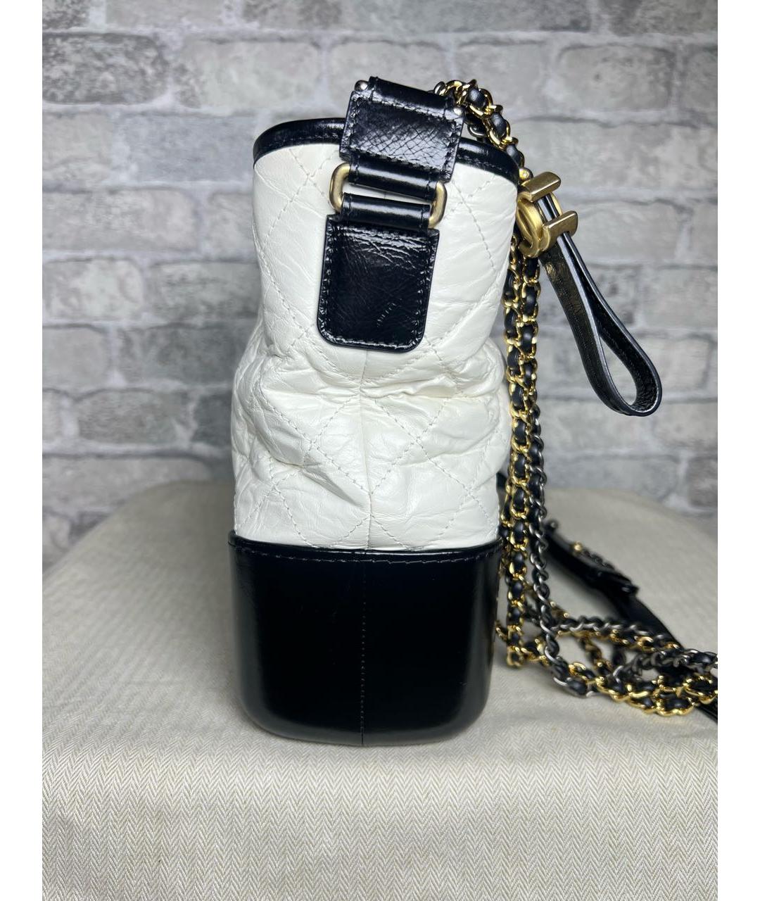 CHANEL Белая кожаная сумка через плечо, фото 5