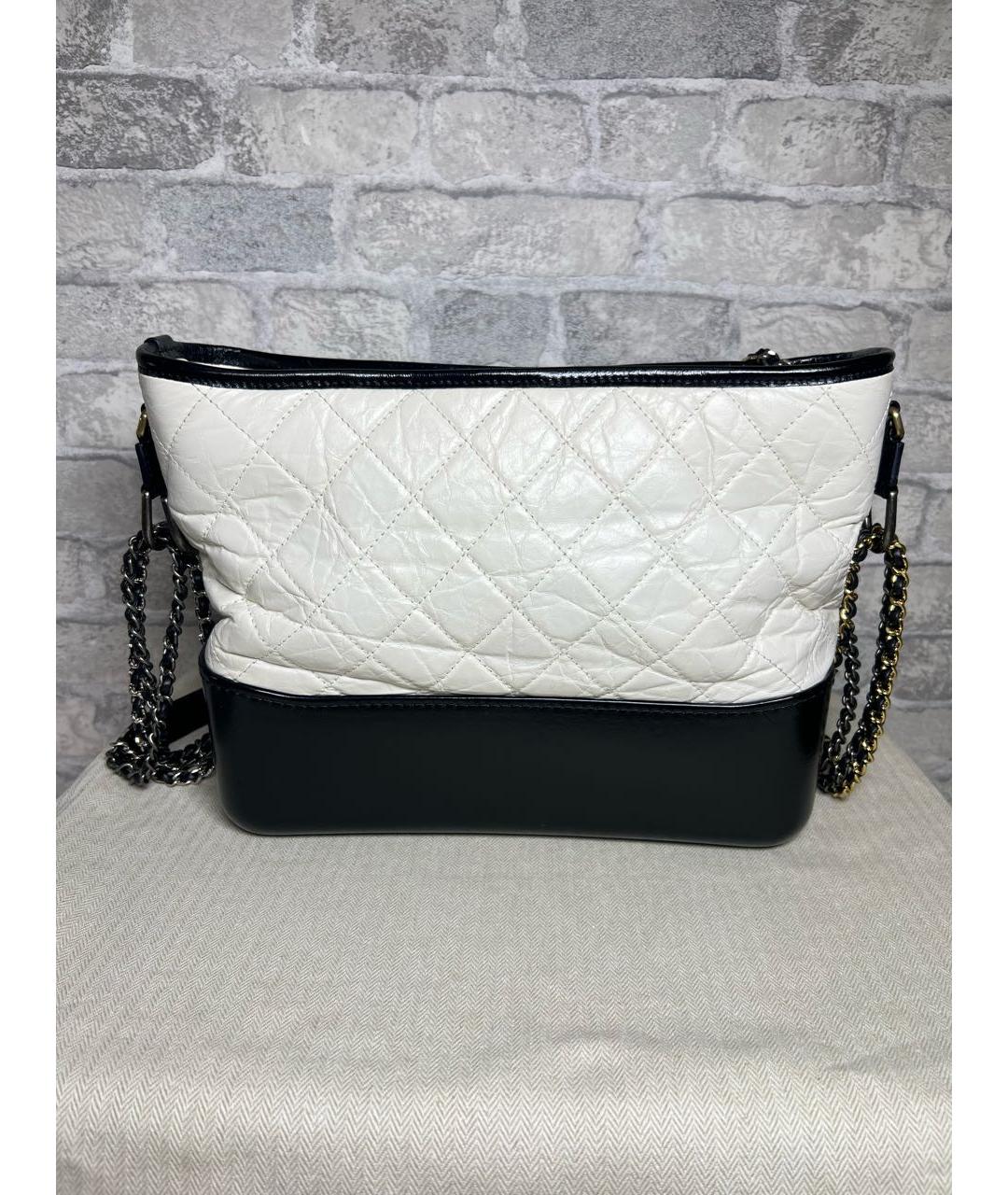 CHANEL Белая кожаная сумка через плечо, фото 4