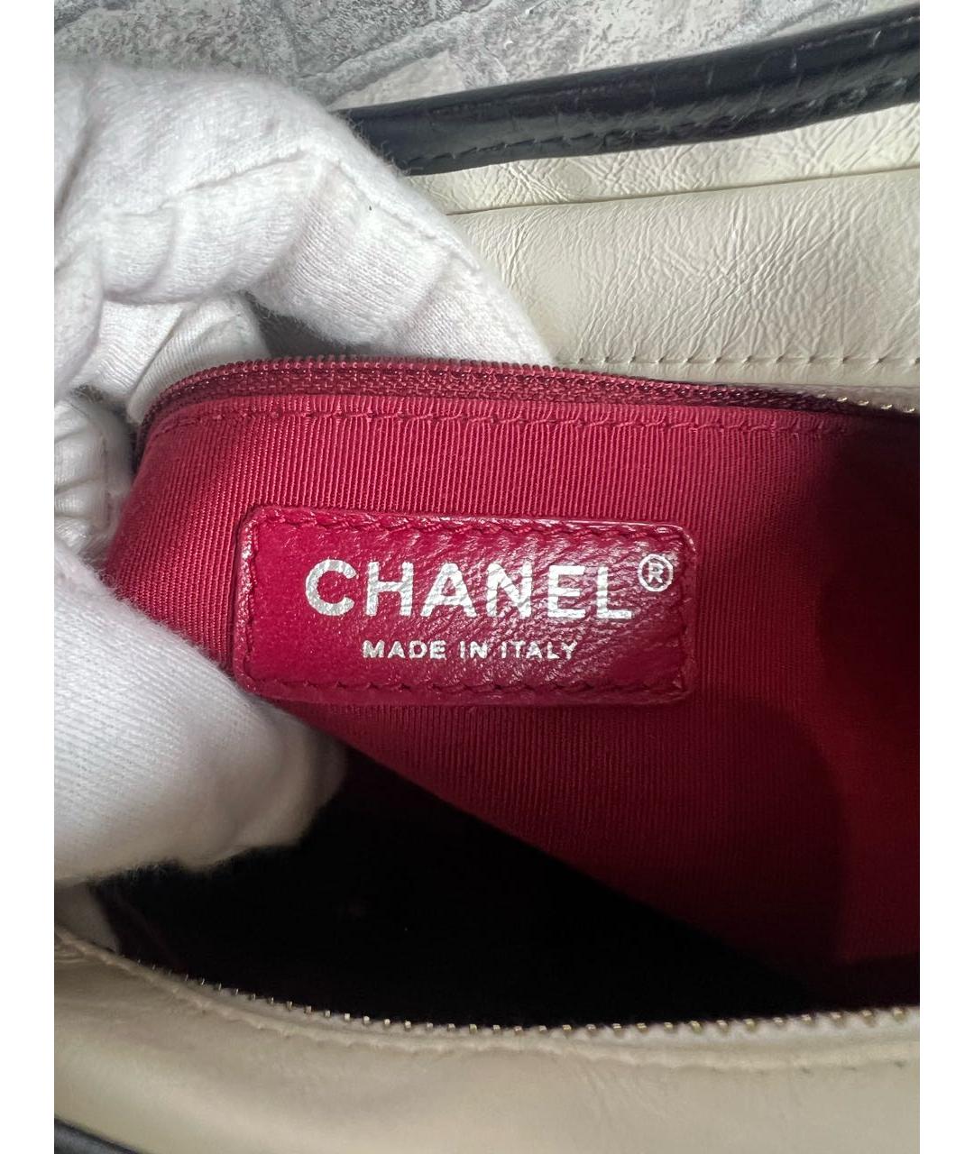 CHANEL Белая кожаная сумка через плечо, фото 8