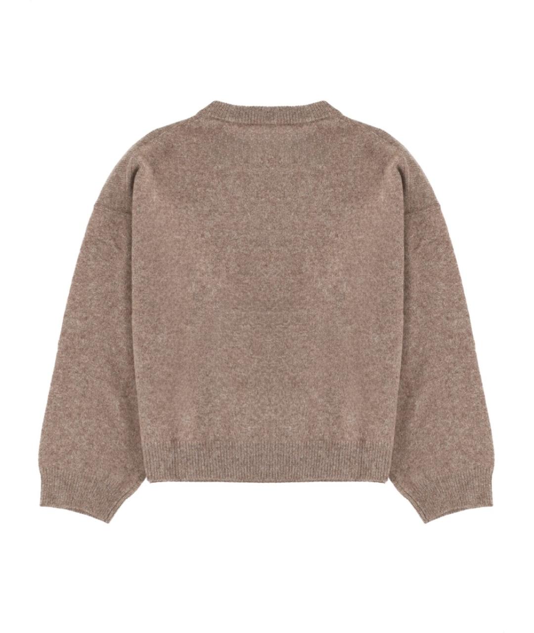 LOULOU STUDIO Бежевый шерстяной джемпер / свитер, фото 2