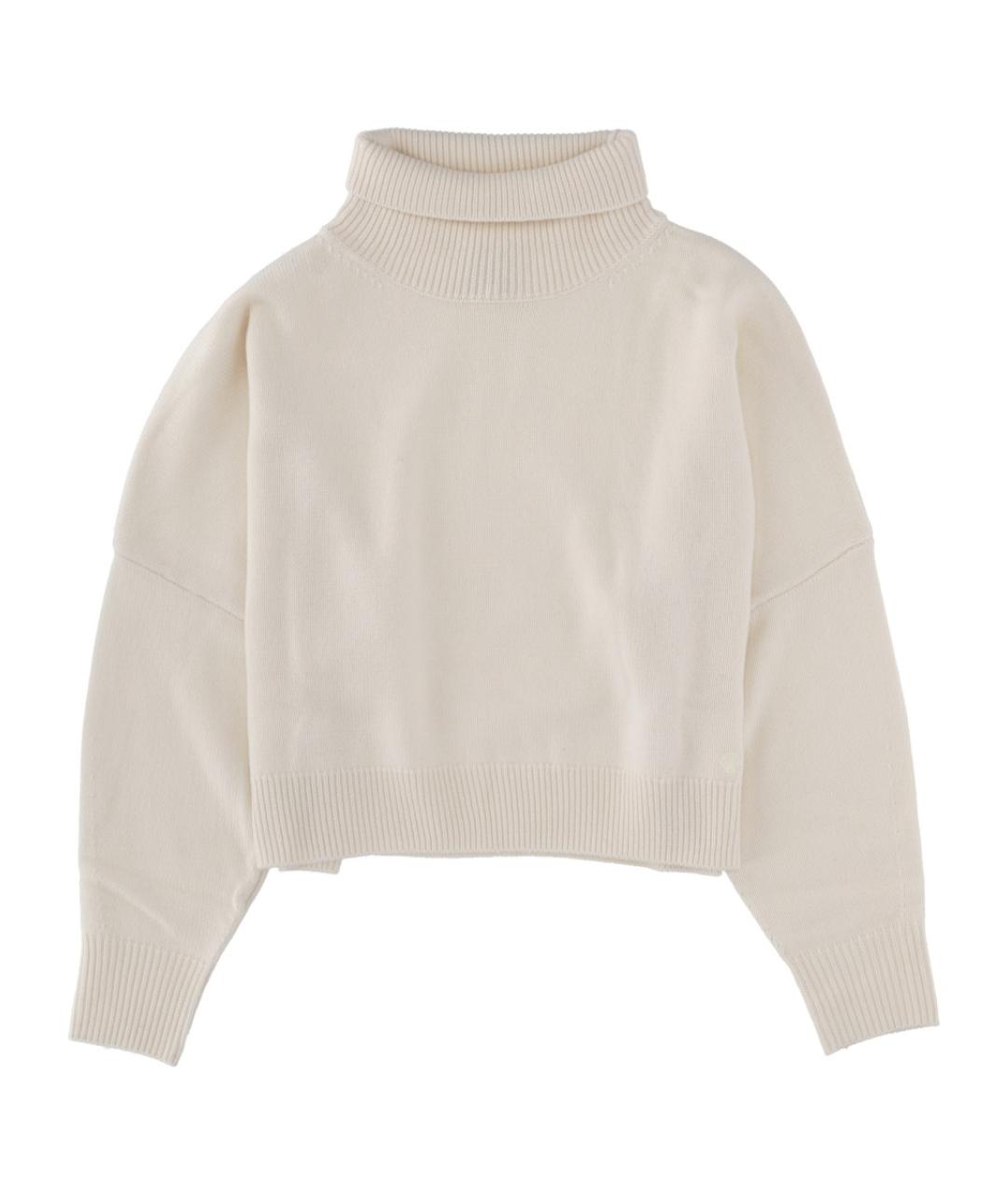 LOULOU STUDIO Белый шерстяной джемпер / свитер, фото 1