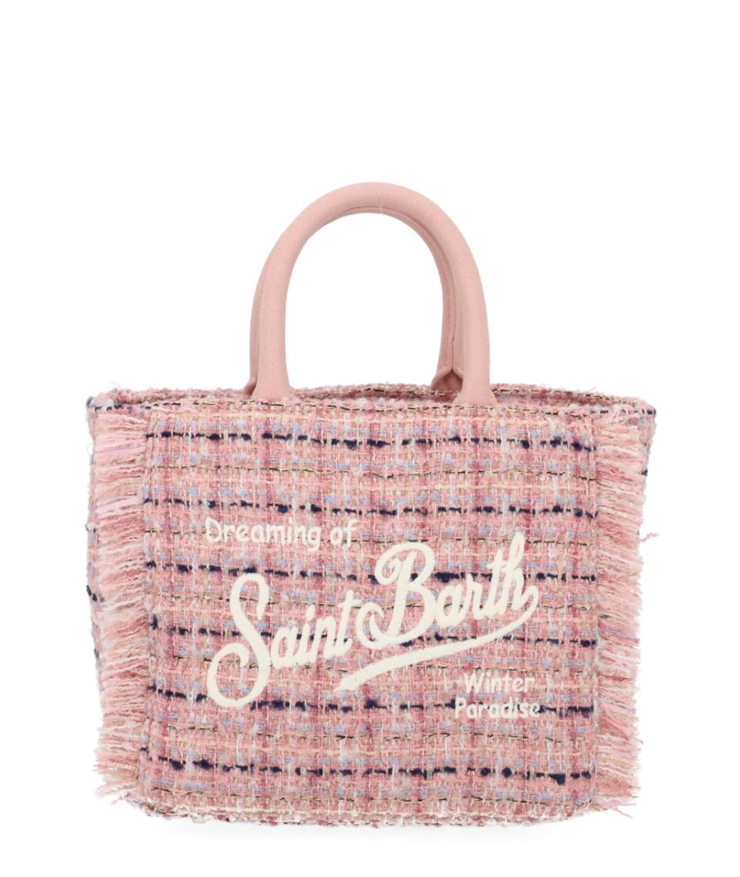 MC2 SAINT BARTH Розовая синтетическая сумка тоут, фото 1