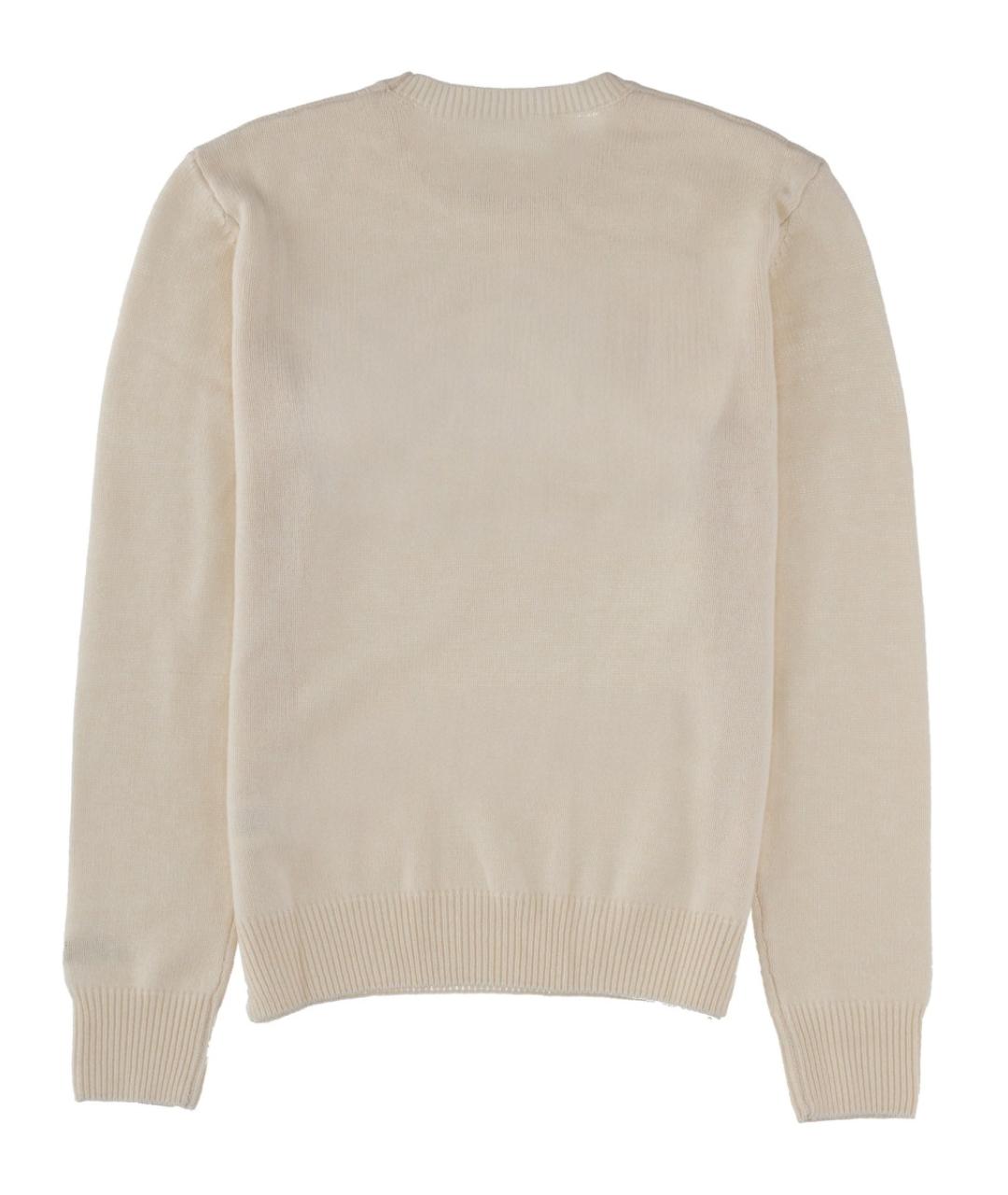 MC2 SAINT BARTH Бежевый шерстяной джемпер / свитер, фото 2