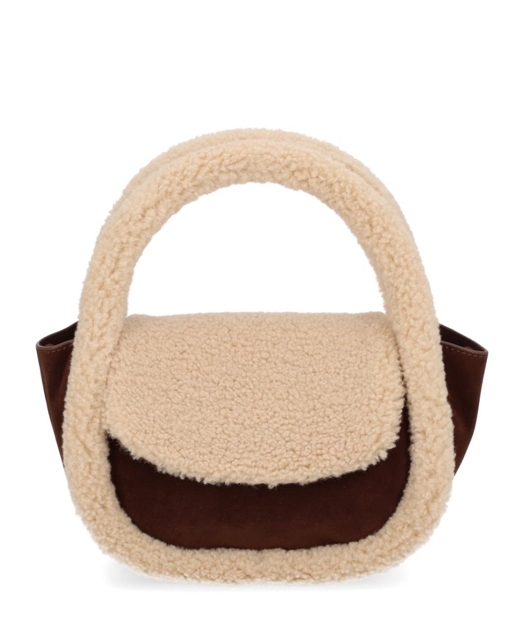 MC2 SAINT BARTH Бежевая синтетическая сумка с короткими ручками, фото 1