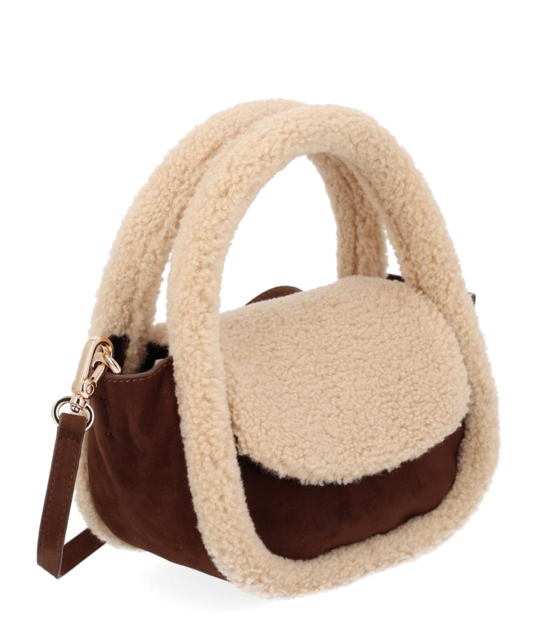 MC2 SAINT BARTH Бежевая синтетическая сумка с короткими ручками, фото 2