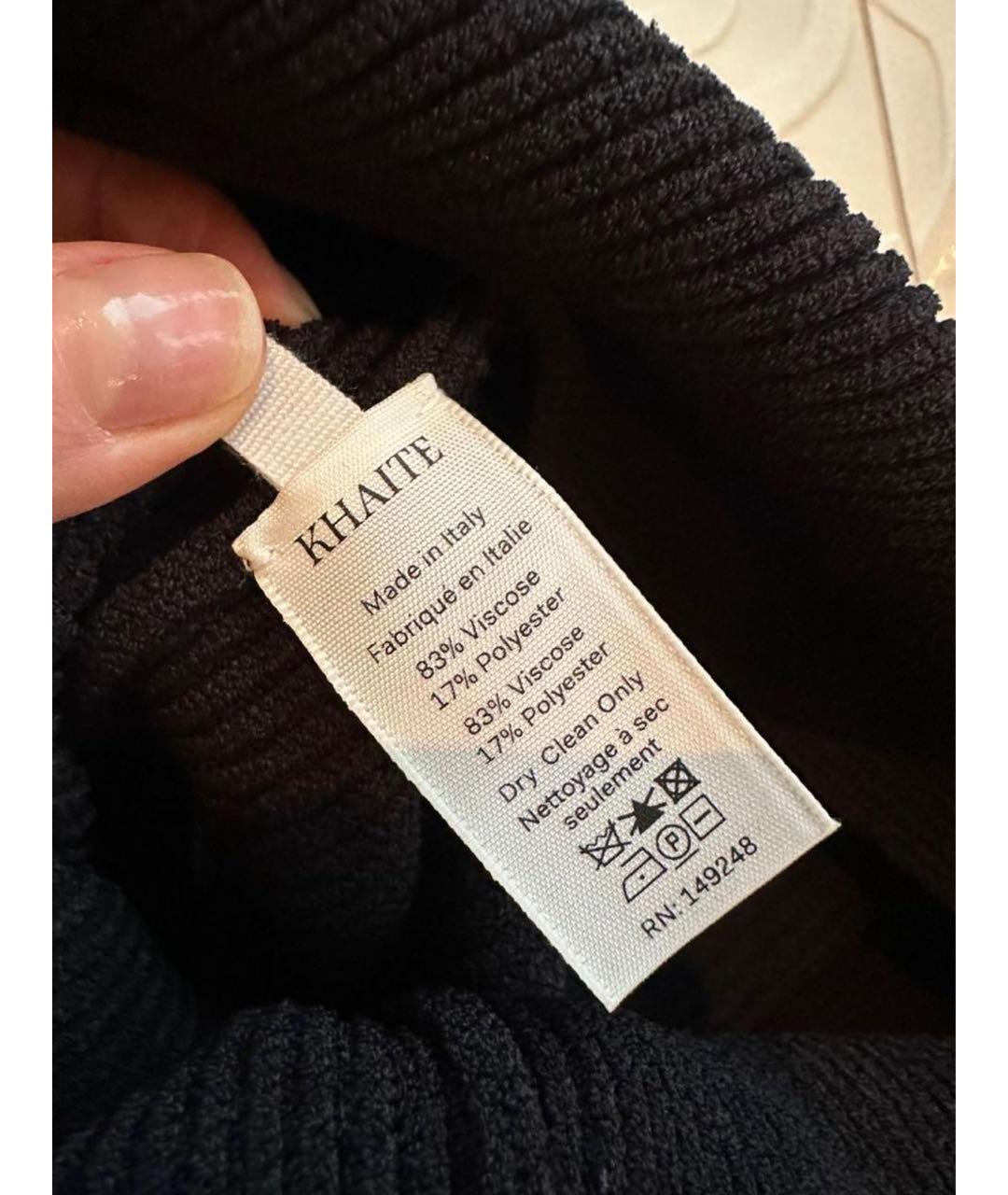 KHAITE Черное вискозное платье, фото 7