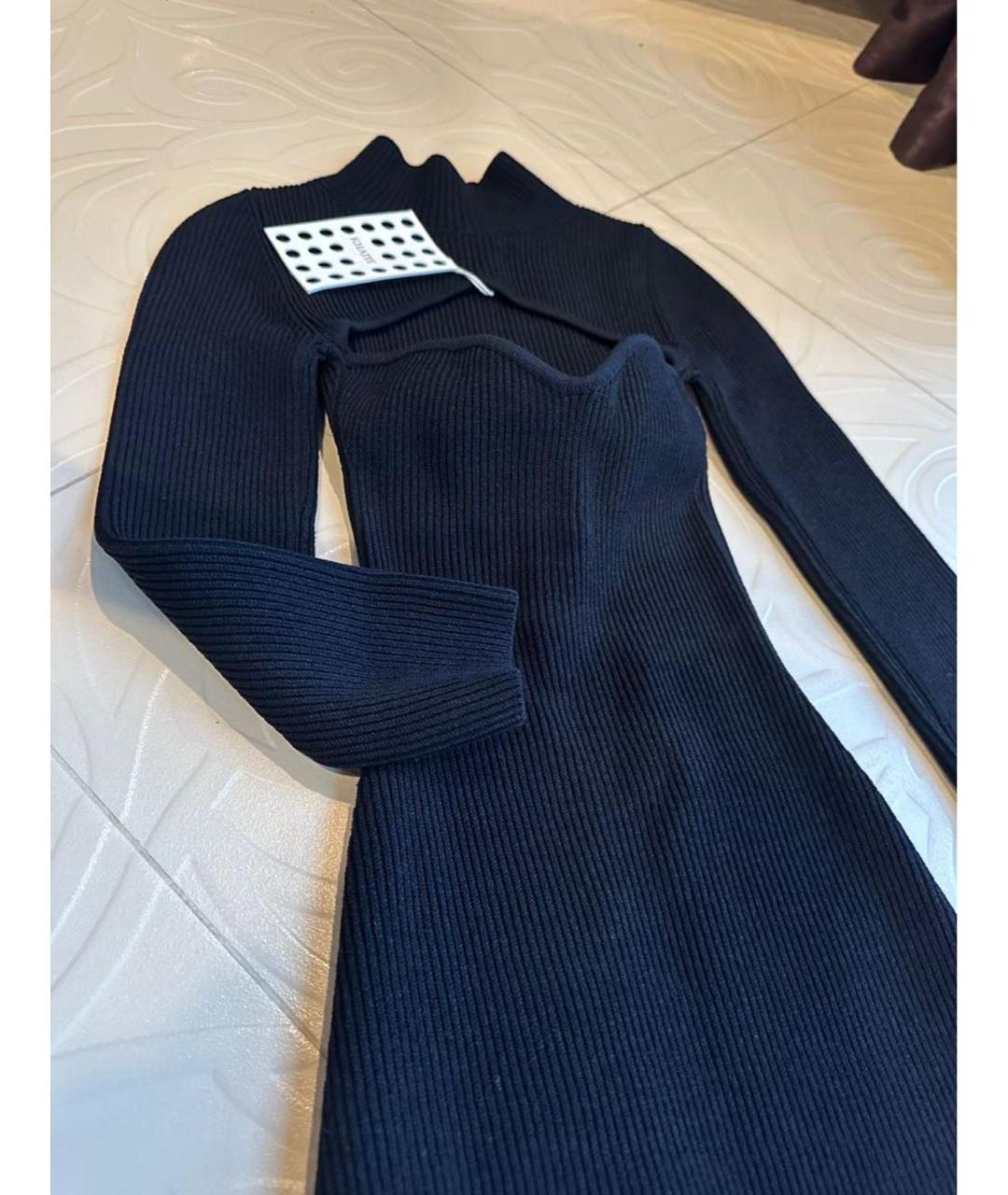 KHAITE Черное вискозное платье, фото 3