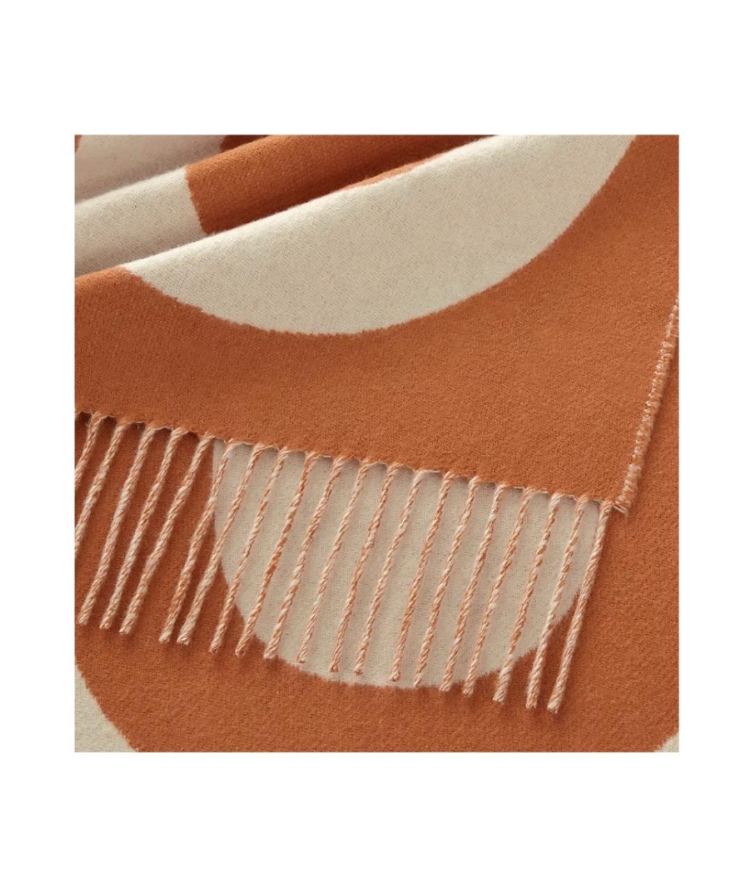 HERMES Бежевый кашемировый шарф, фото 2