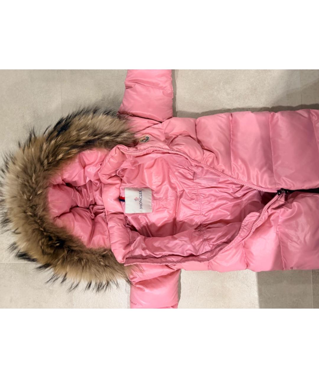 MONCLER KIDS Розовый комбинезон, фото 3