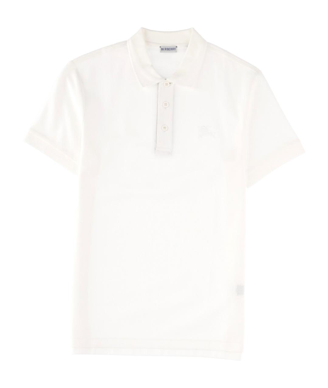 BURBERRY Белая хлопковая футболка, фото 1