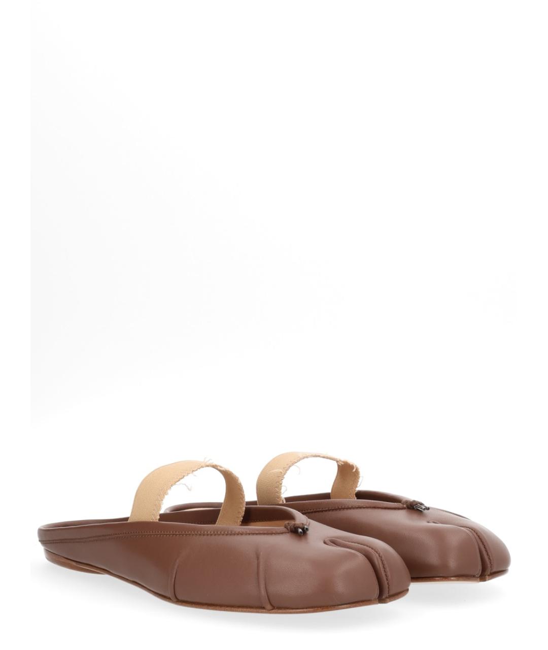 MAISON MARGIELA Коричневые кожаные балетки, фото 6