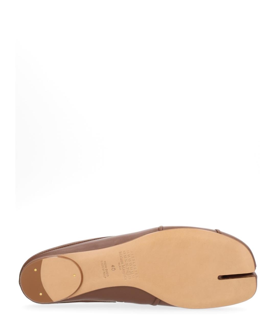 MAISON MARGIELA Коричневые кожаные балетки, фото 5