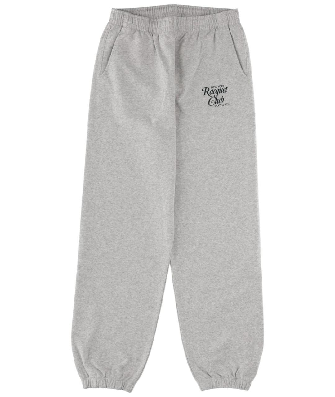 SPORTY AND RICH Серые хлопковые спортивные брюки и шорты, фото 1