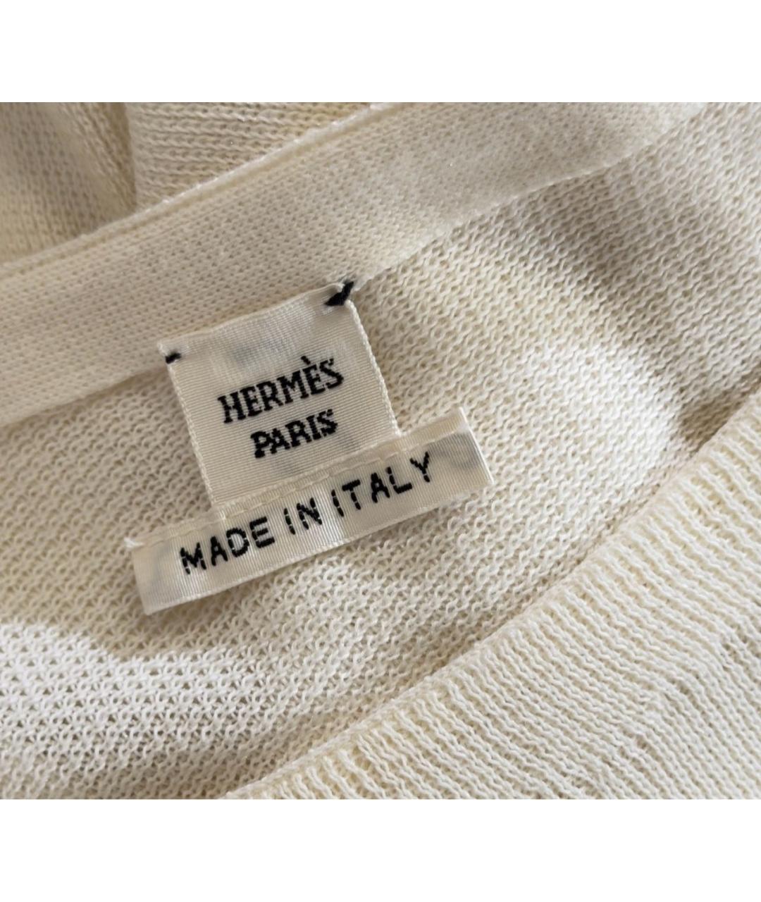 HERMES Белая хлопковая жилетка, фото 3