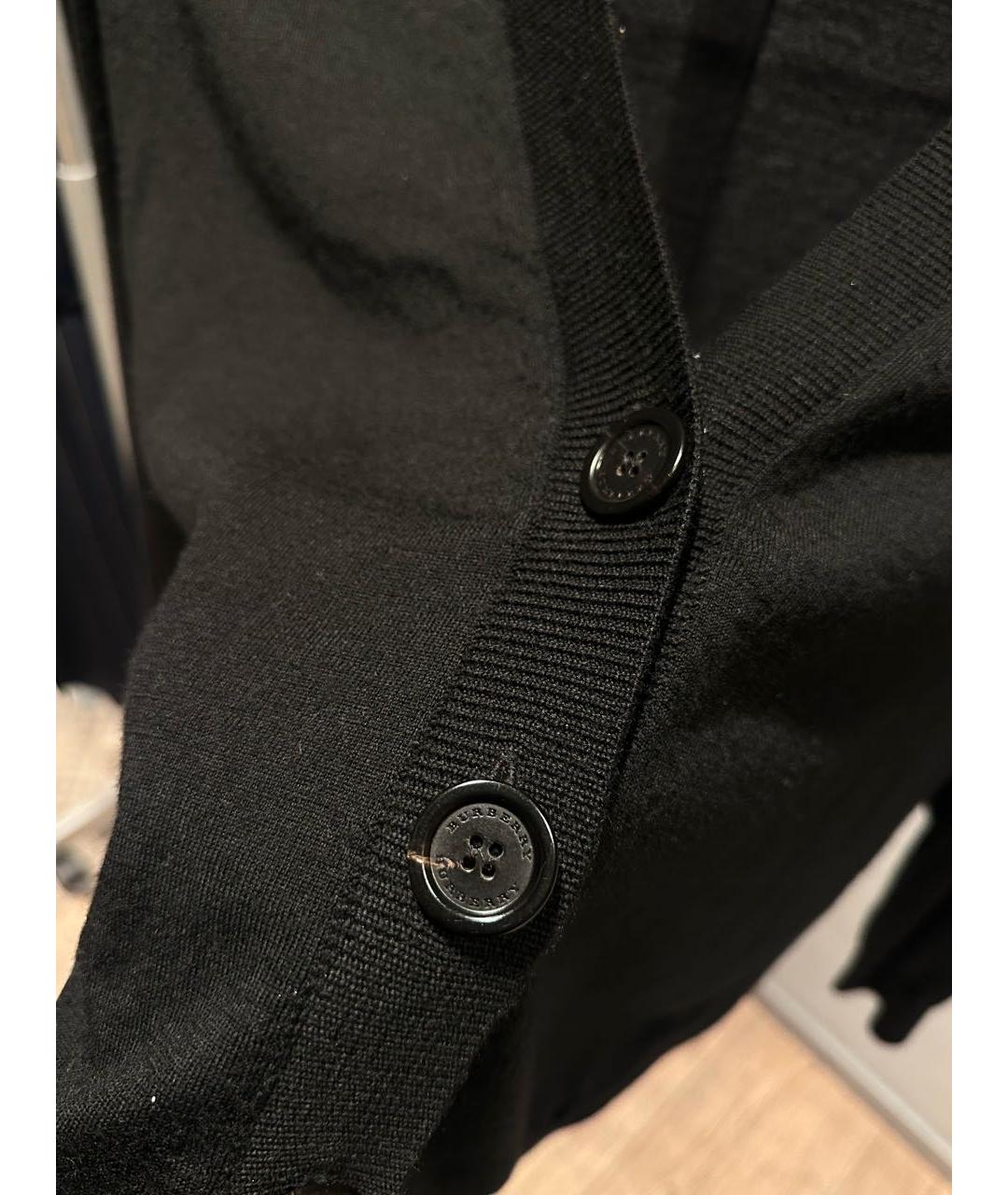 BURBERRY Черный шерстяной кардиган, фото 6