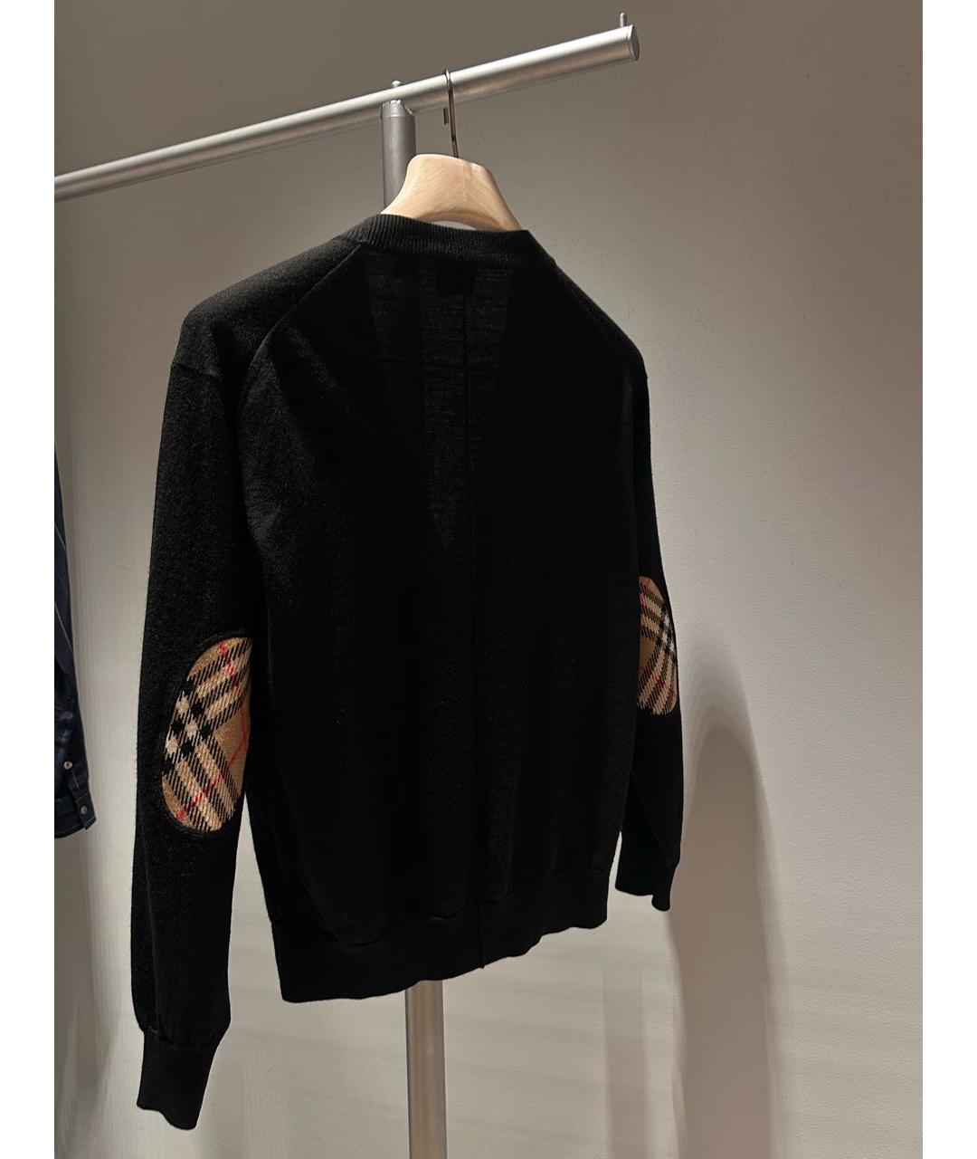 BURBERRY Черный шерстяной кардиган, фото 5