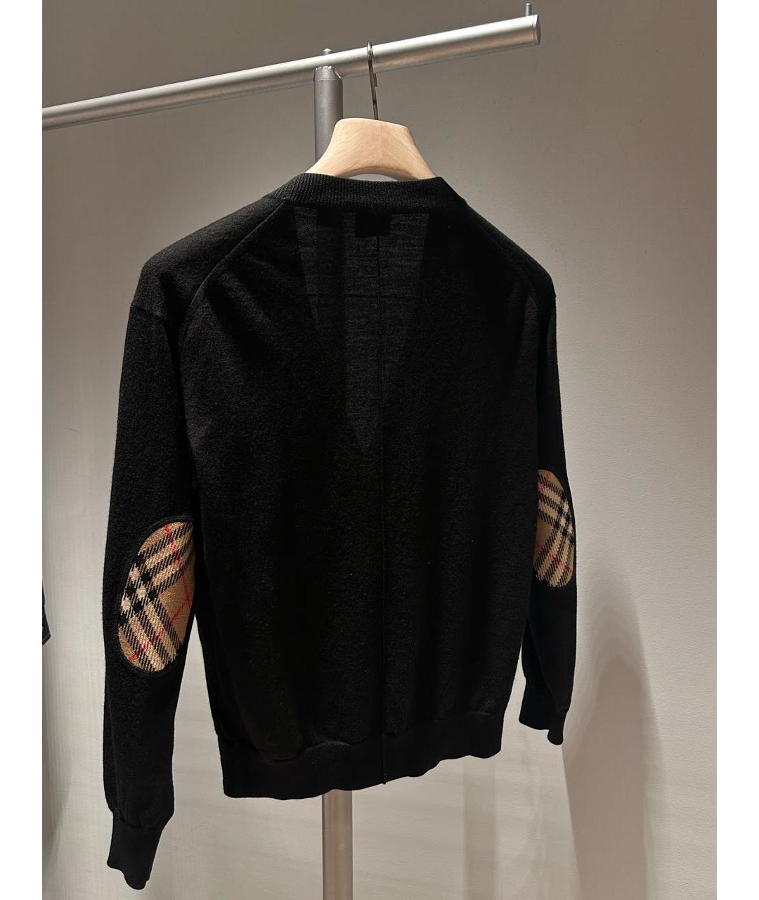 BURBERRY Черный шерстяной кардиган, фото 2