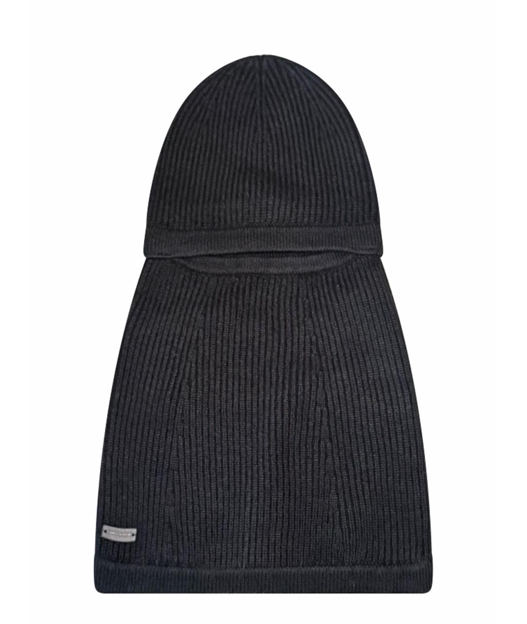 SAINT LAURENT Черная шапка, фото 1