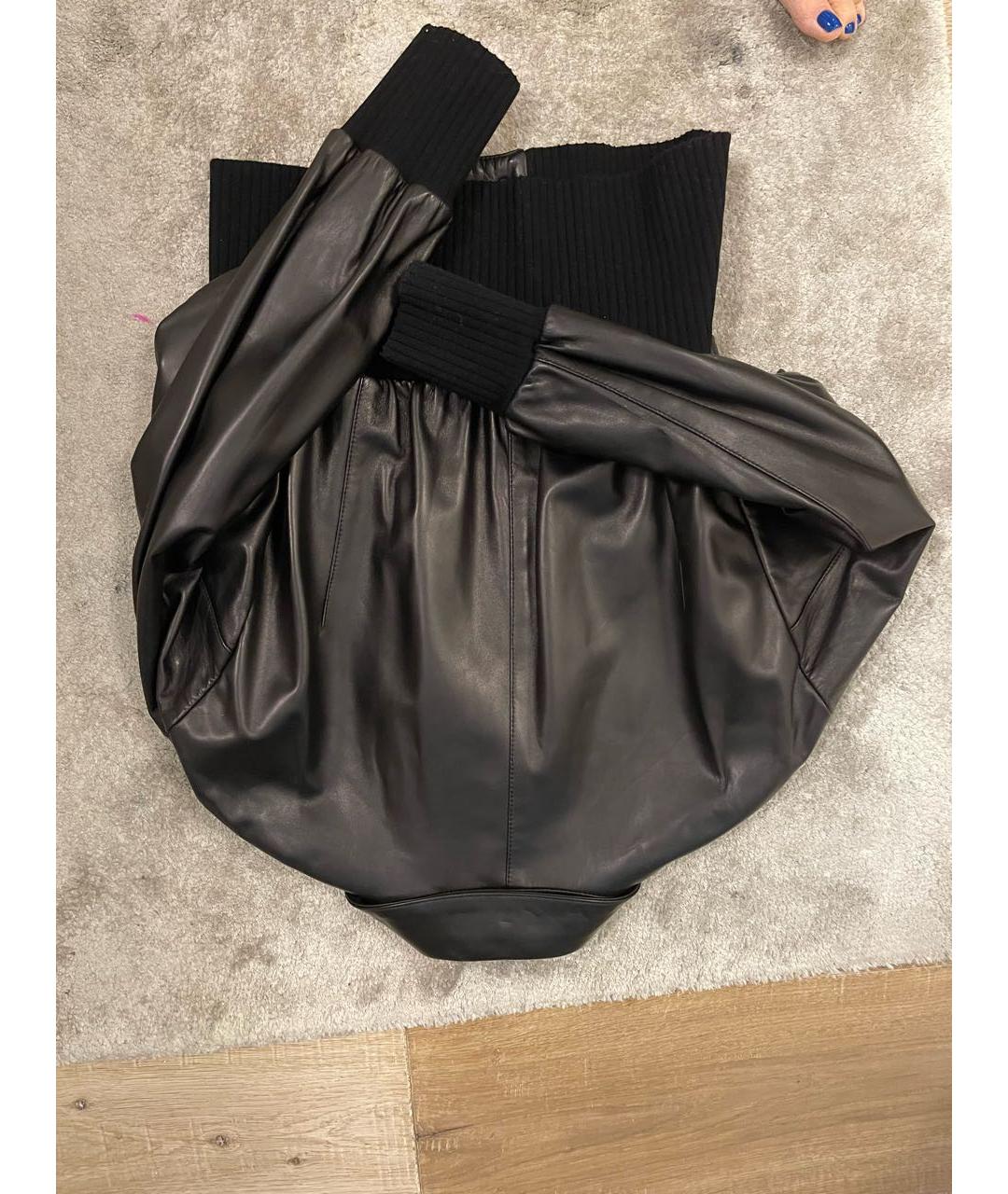 DOLCE&GABBANA Черная кожаная куртка, фото 4