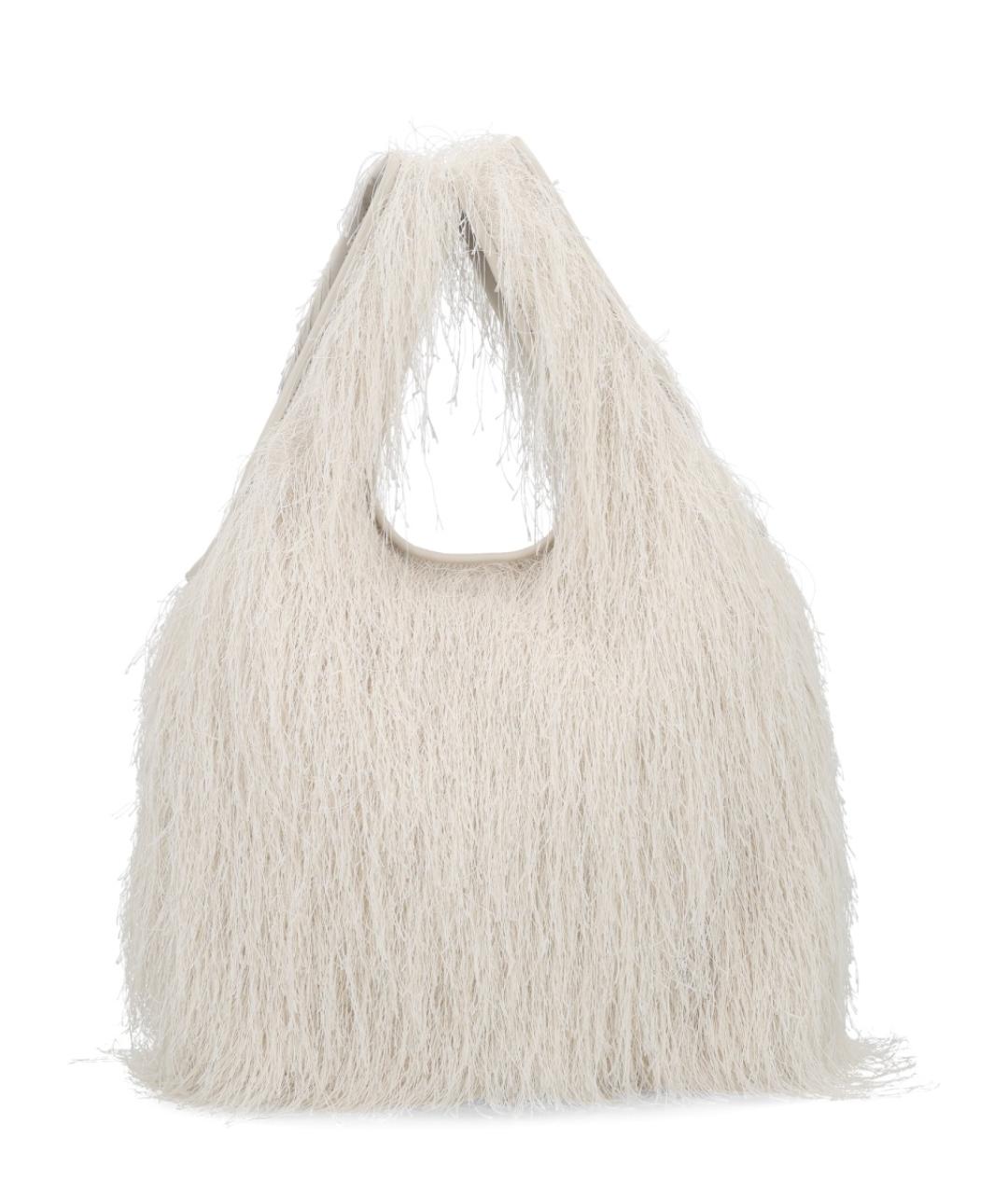 DRIES VAN NOTEN Белая синтетическая сумка тоут, фото 1