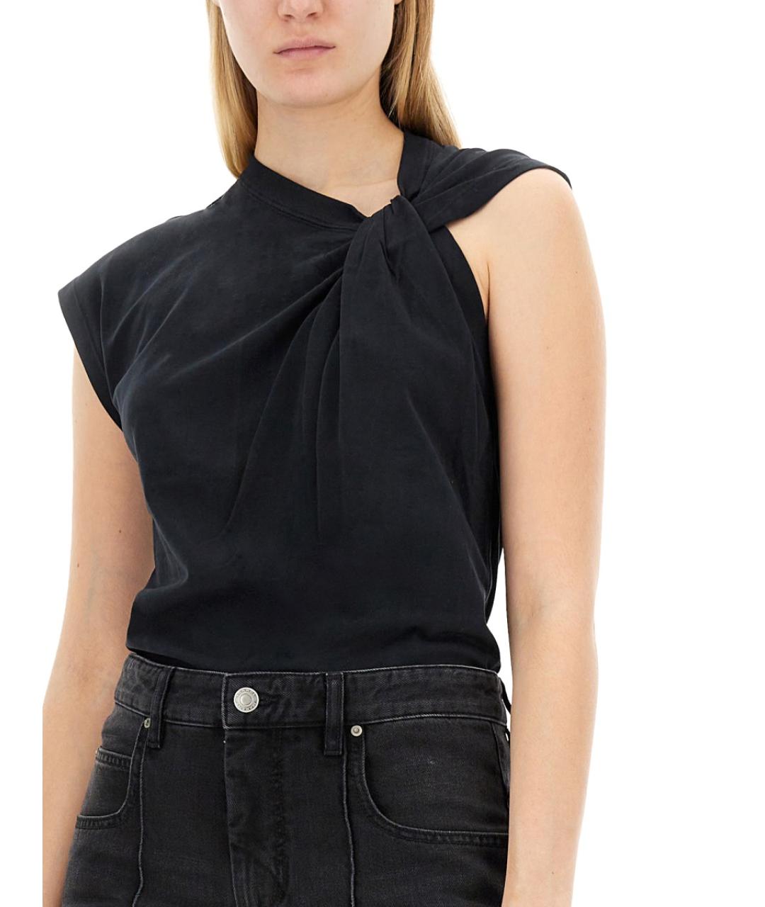 ISABEL MARANT Черная хлопковая футболка, фото 4