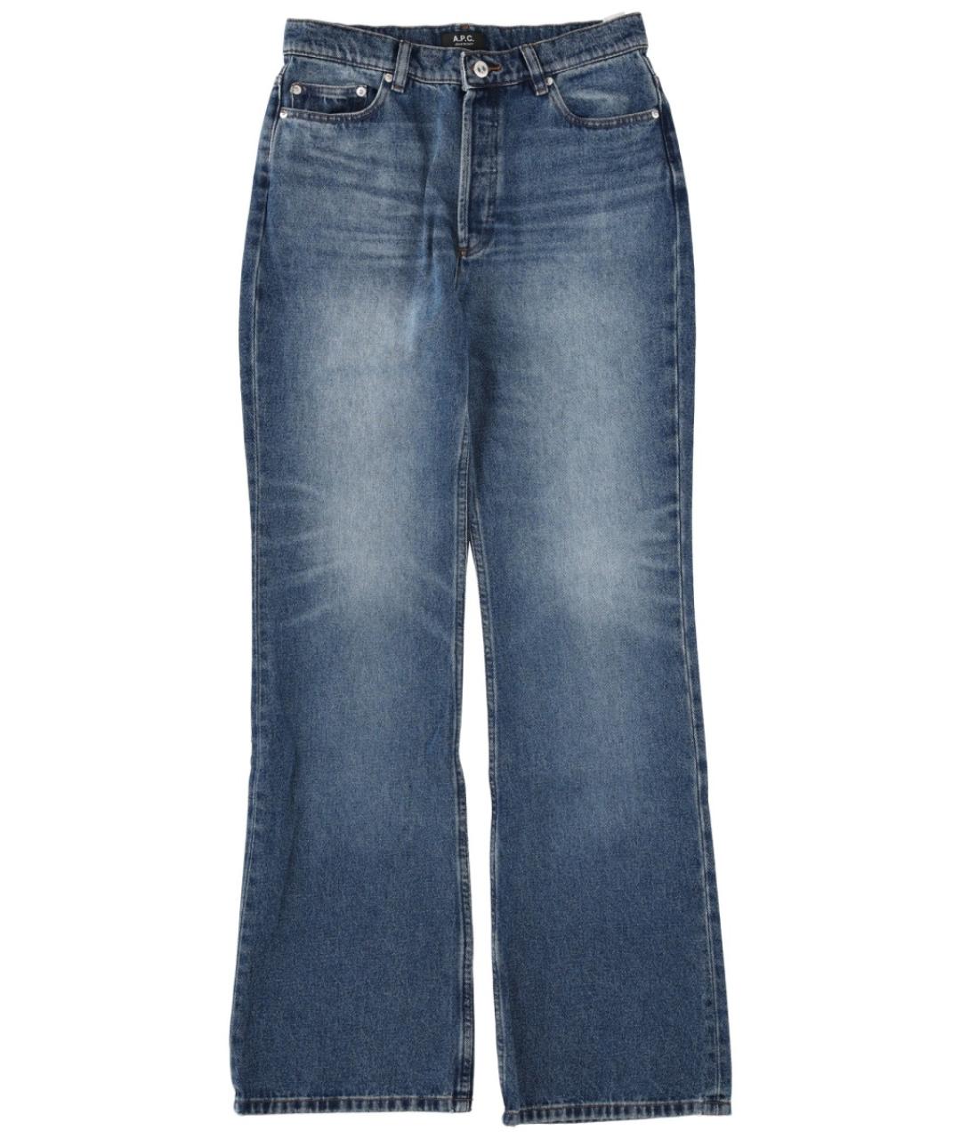 A.P.C. Синие хлопковые прямые джинсы, фото 1