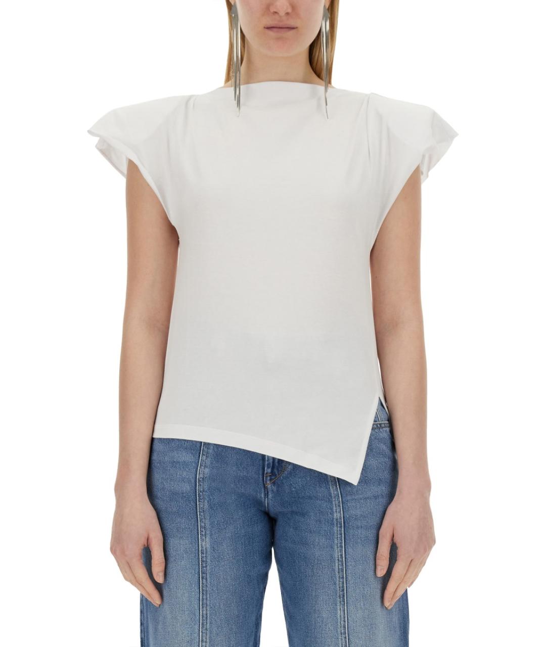 ISABEL MARANT Белая хлопковая футболка, фото 4