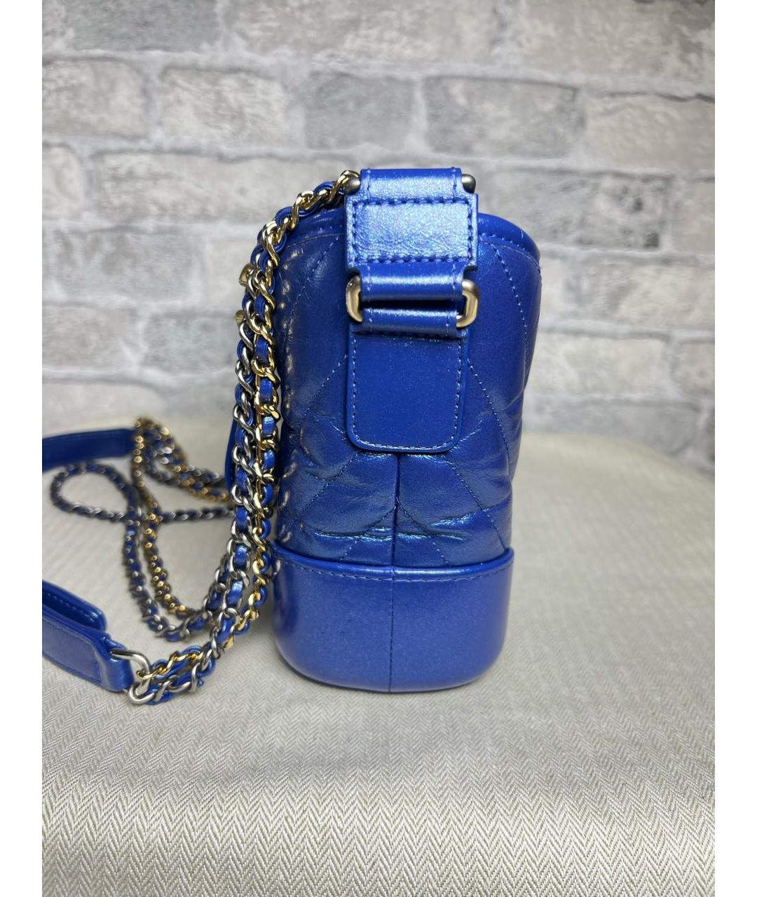 CHANEL Синяя кожаная сумка через плечо, фото 5