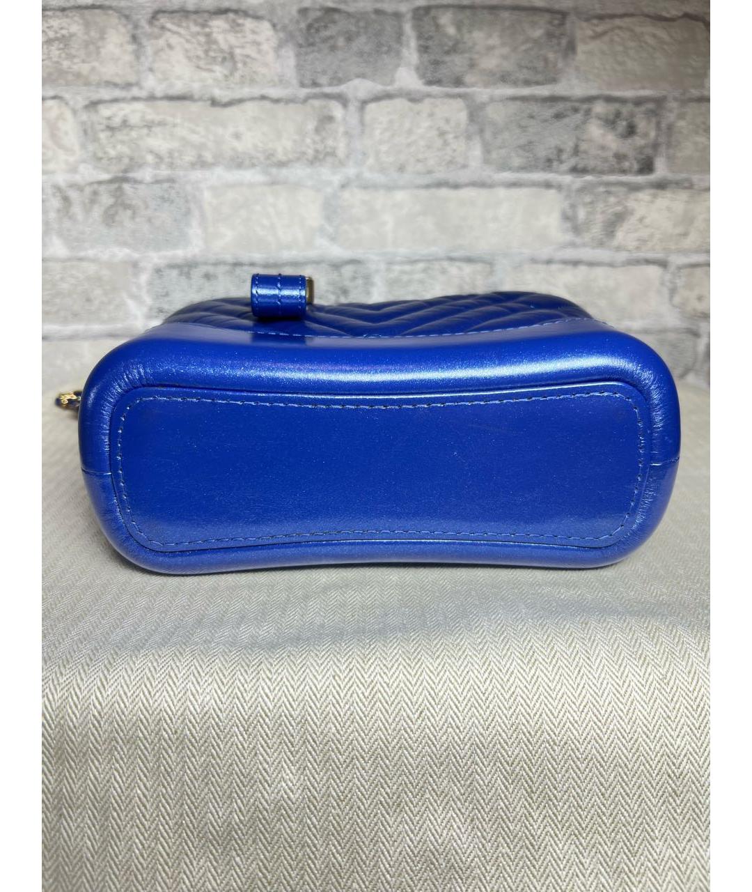 CHANEL Синяя кожаная сумка через плечо, фото 6