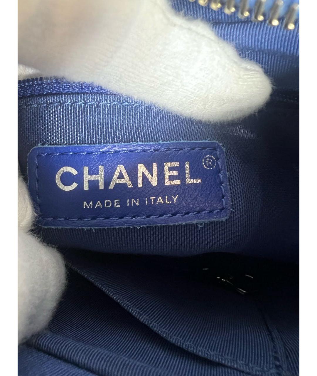 CHANEL Синяя кожаная сумка через плечо, фото 8