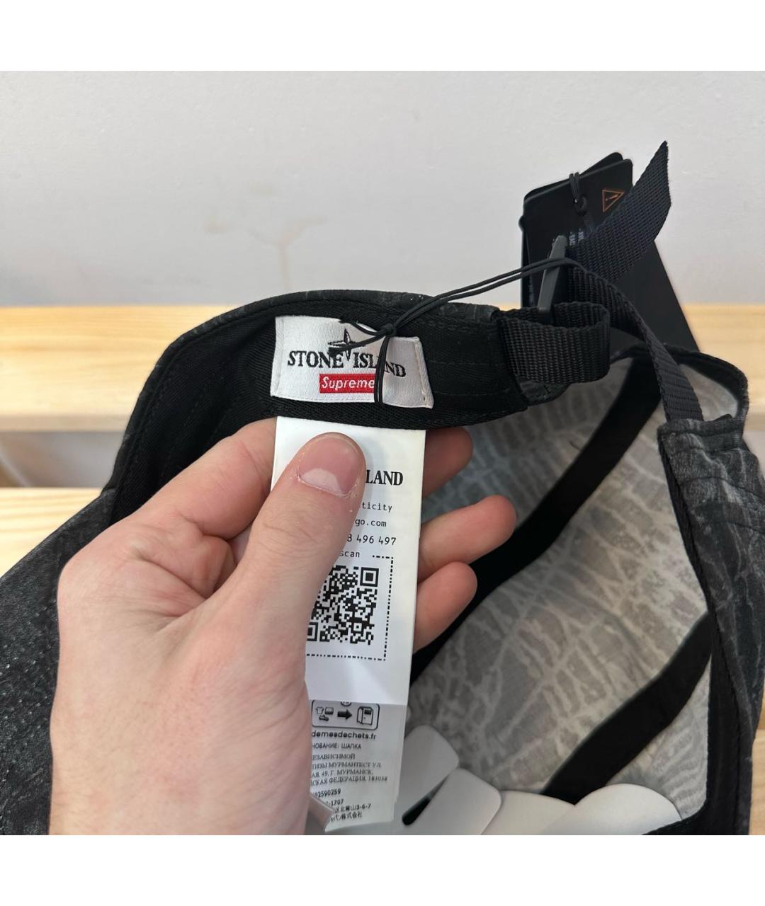 STONE ISLAND Черная кепка/бейсболка, фото 3
