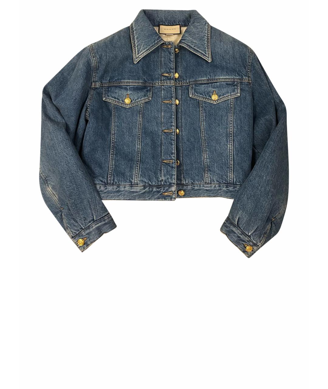 GUCCI Синяя деним куртка, фото 1