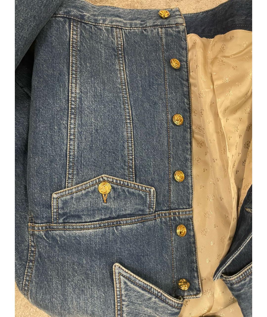 GUCCI Синяя деним куртка, фото 3