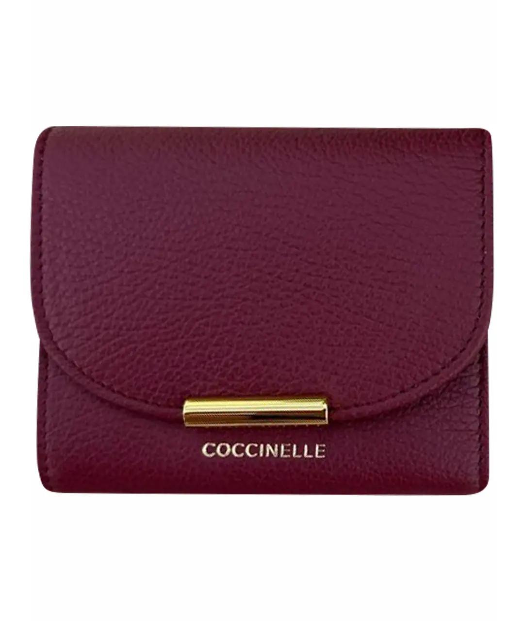 COCCINELLE Бордовый кожаный кошелек, фото 1