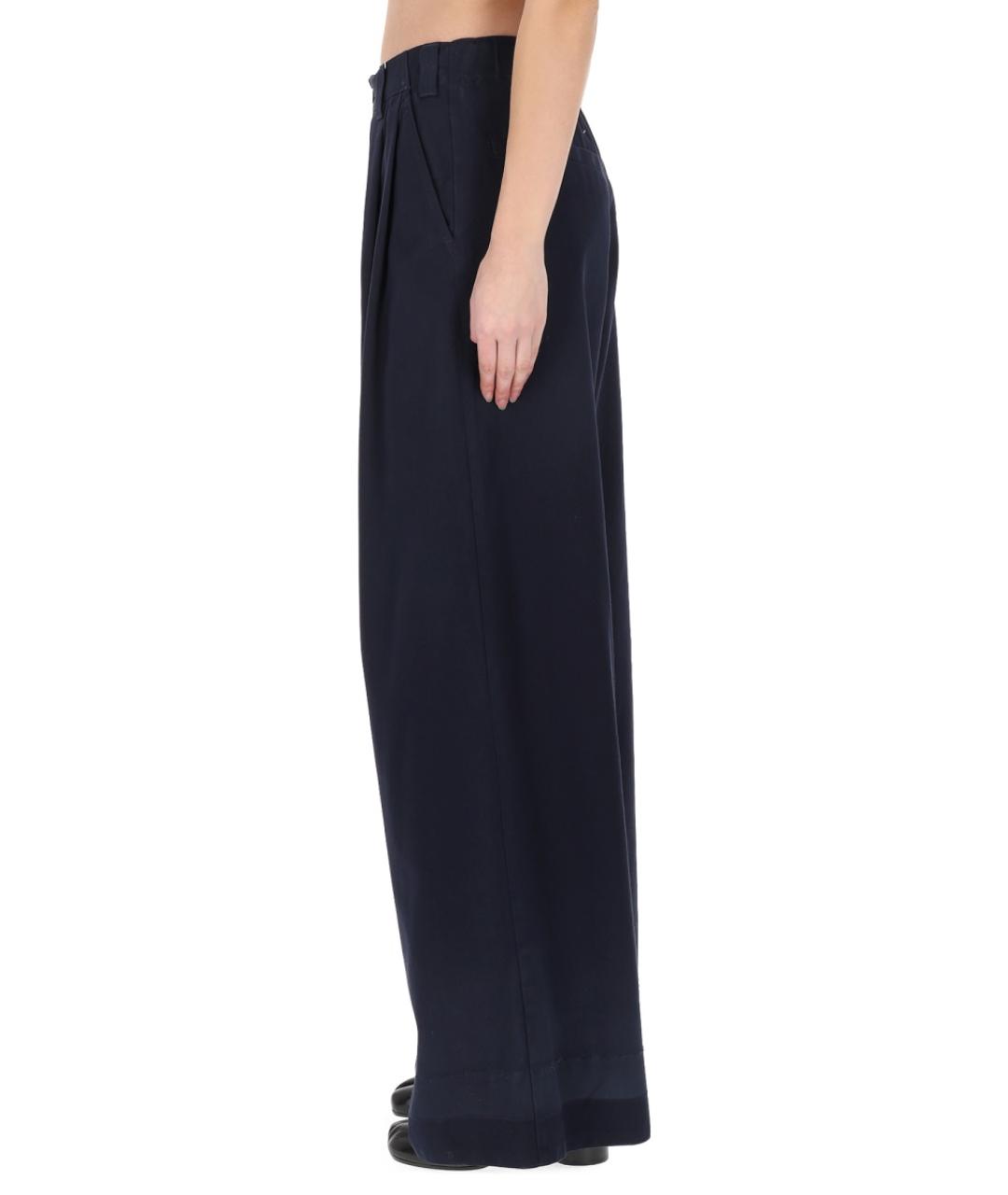 MAISON MARGIELA Синие полиэстеровые брюки широкие, фото 3