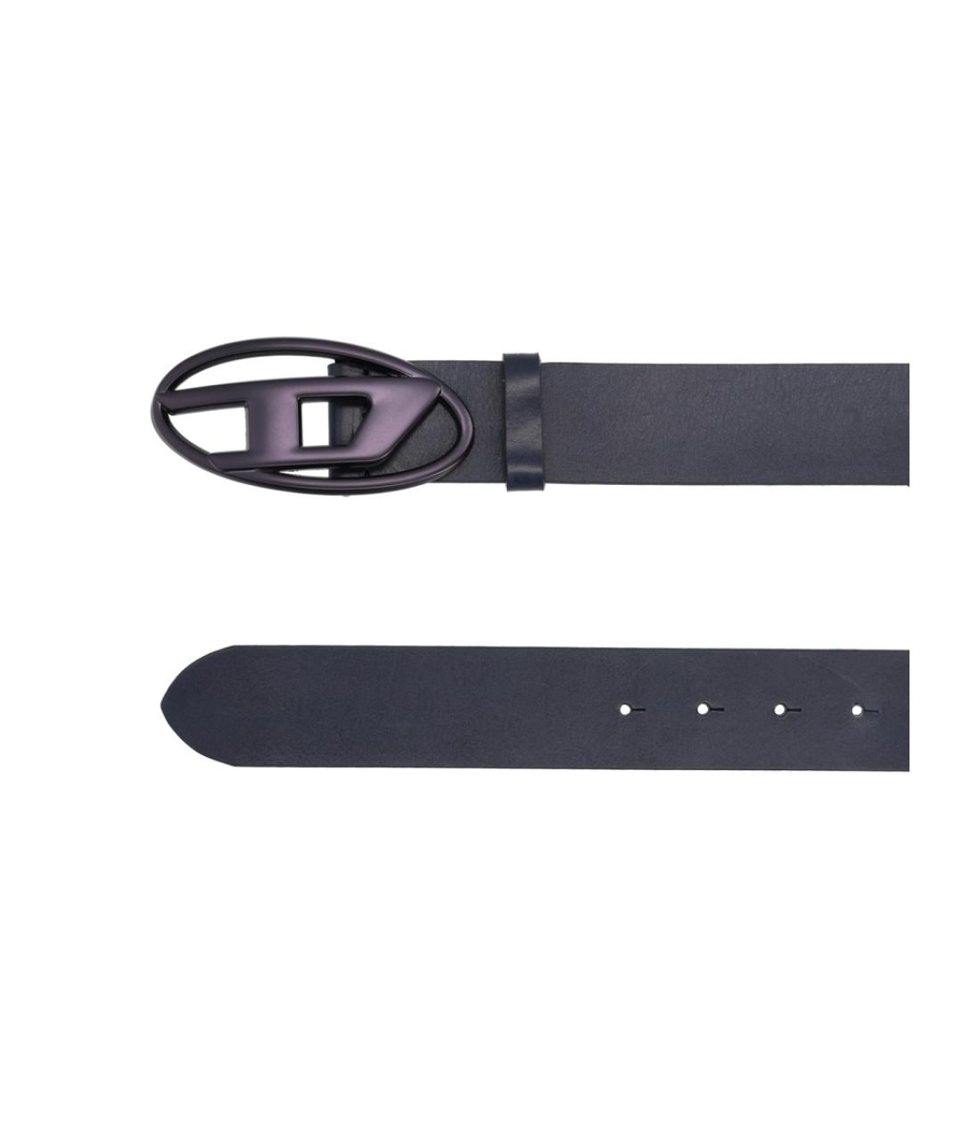 DIESEL Черный кожаный ремень, фото 3