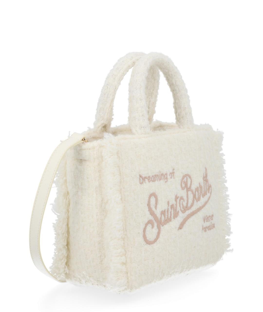 MC2 SAINT BARTH Белая синтетическая сумка тоут, фото 2