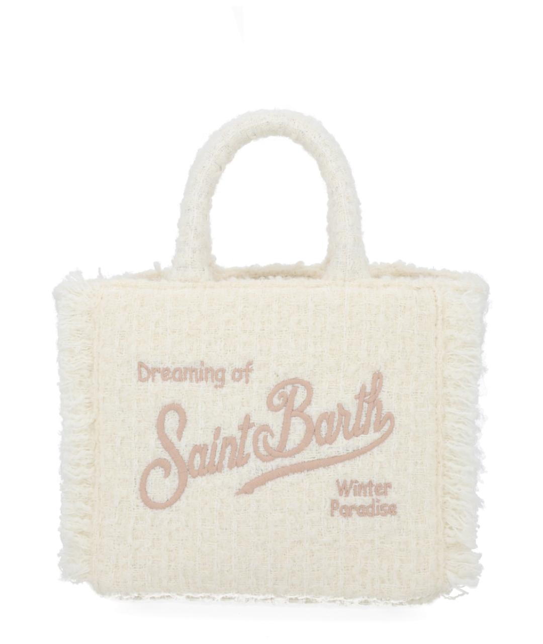 MC2 SAINT BARTH Белая синтетическая сумка тоут, фото 1