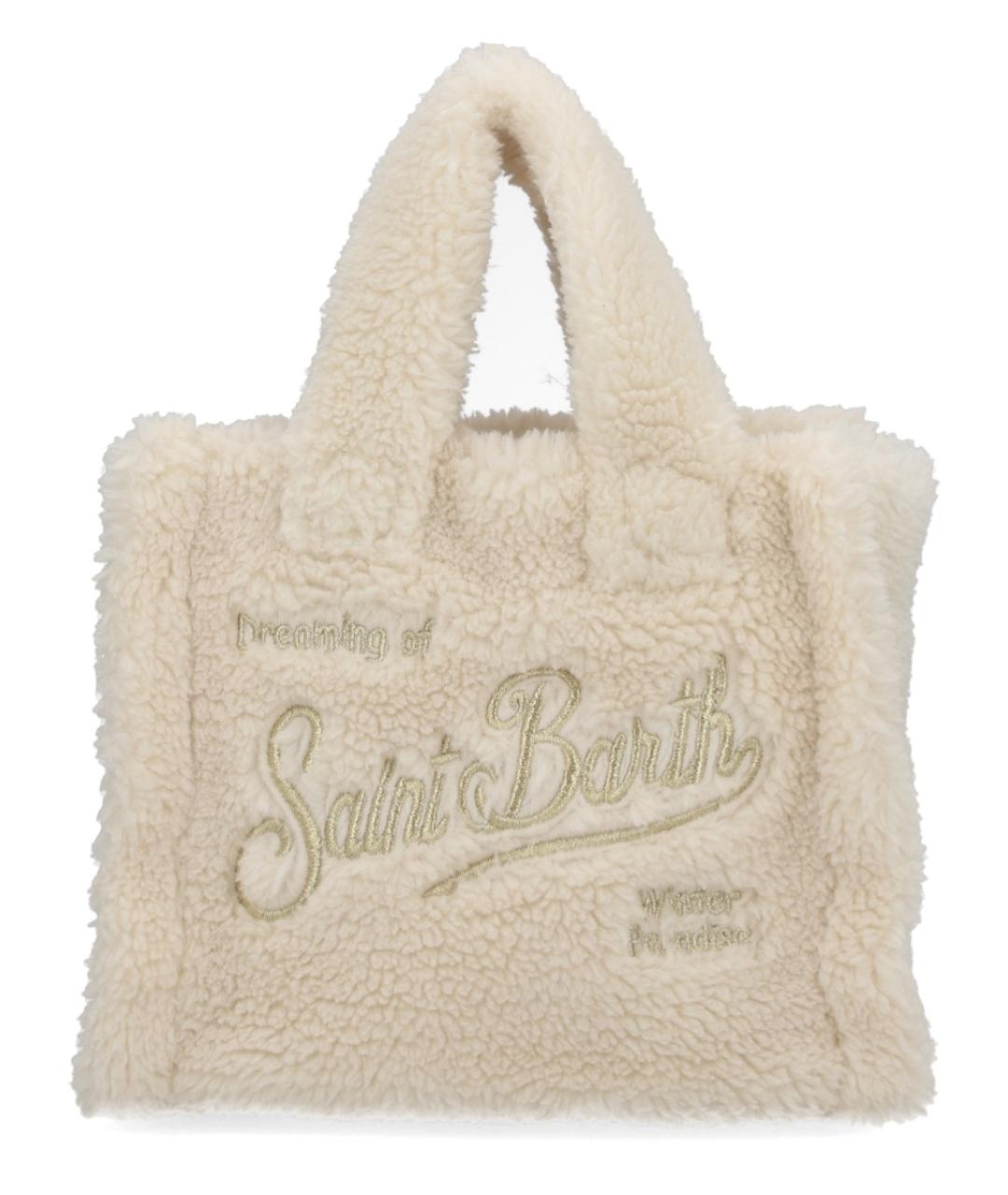 MC2 SAINT BARTH Белая синтетическая сумка тоут, фото 2