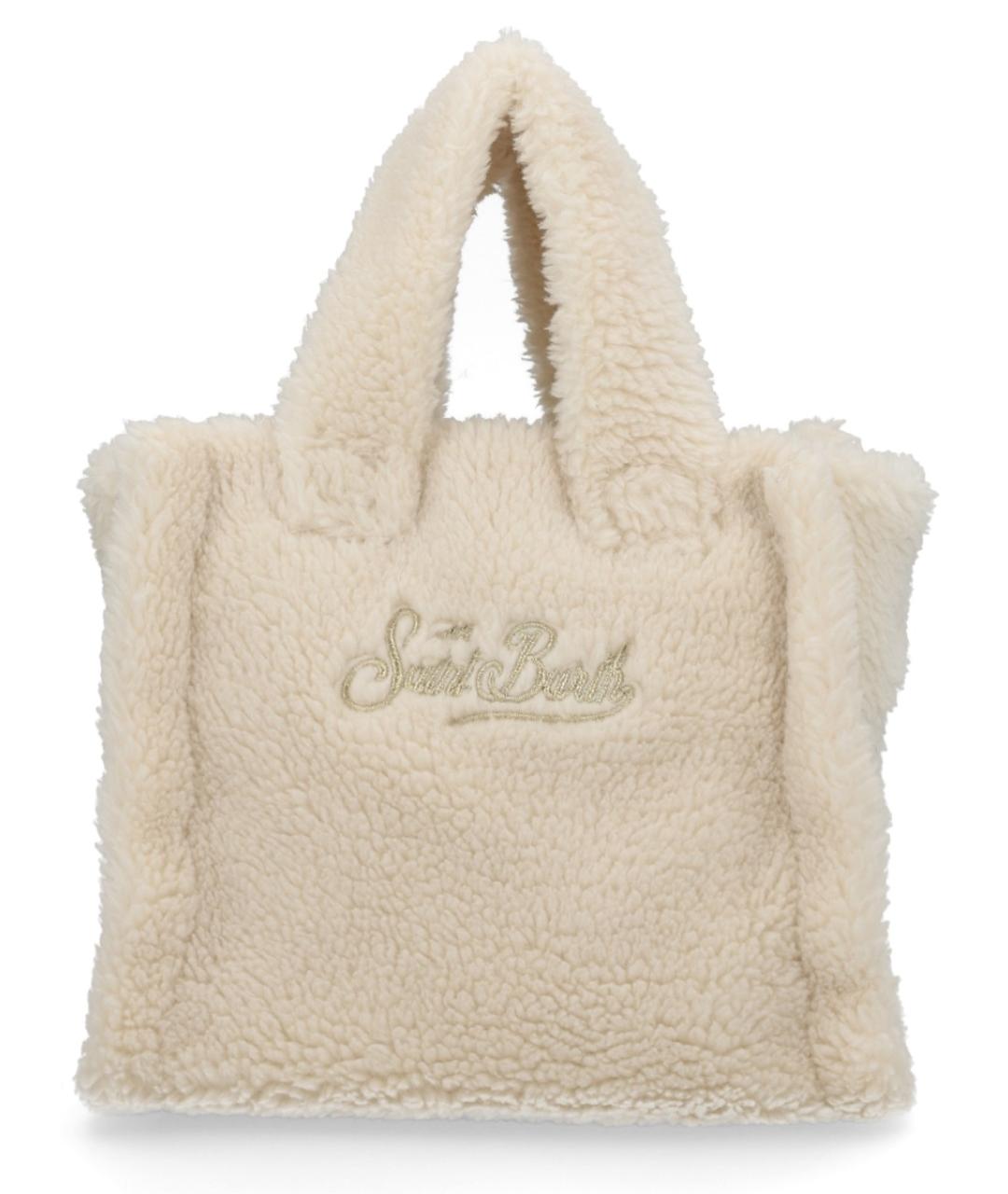 MC2 SAINT BARTH Белая синтетическая сумка тоут, фото 1