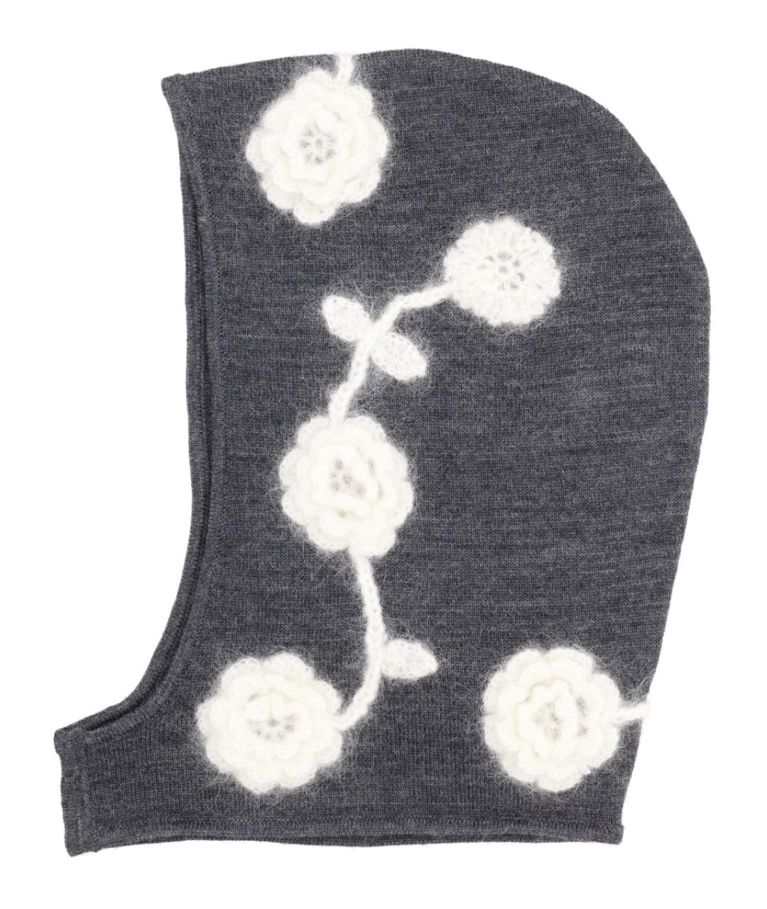 GANNI Серая шерстяная шапка, фото 2